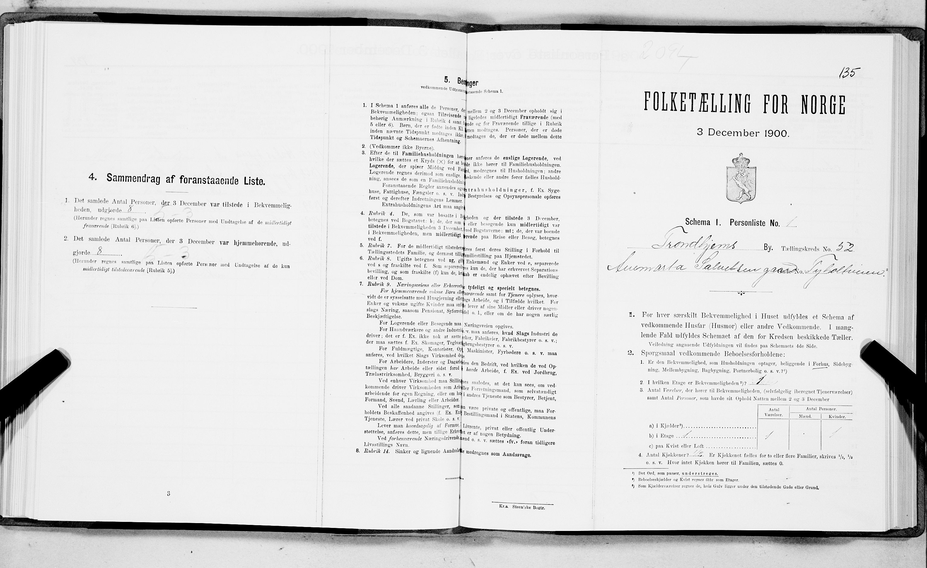 SAT, Folketelling 1900 for 1601 Trondheim kjøpstad, 1900, s. 8854