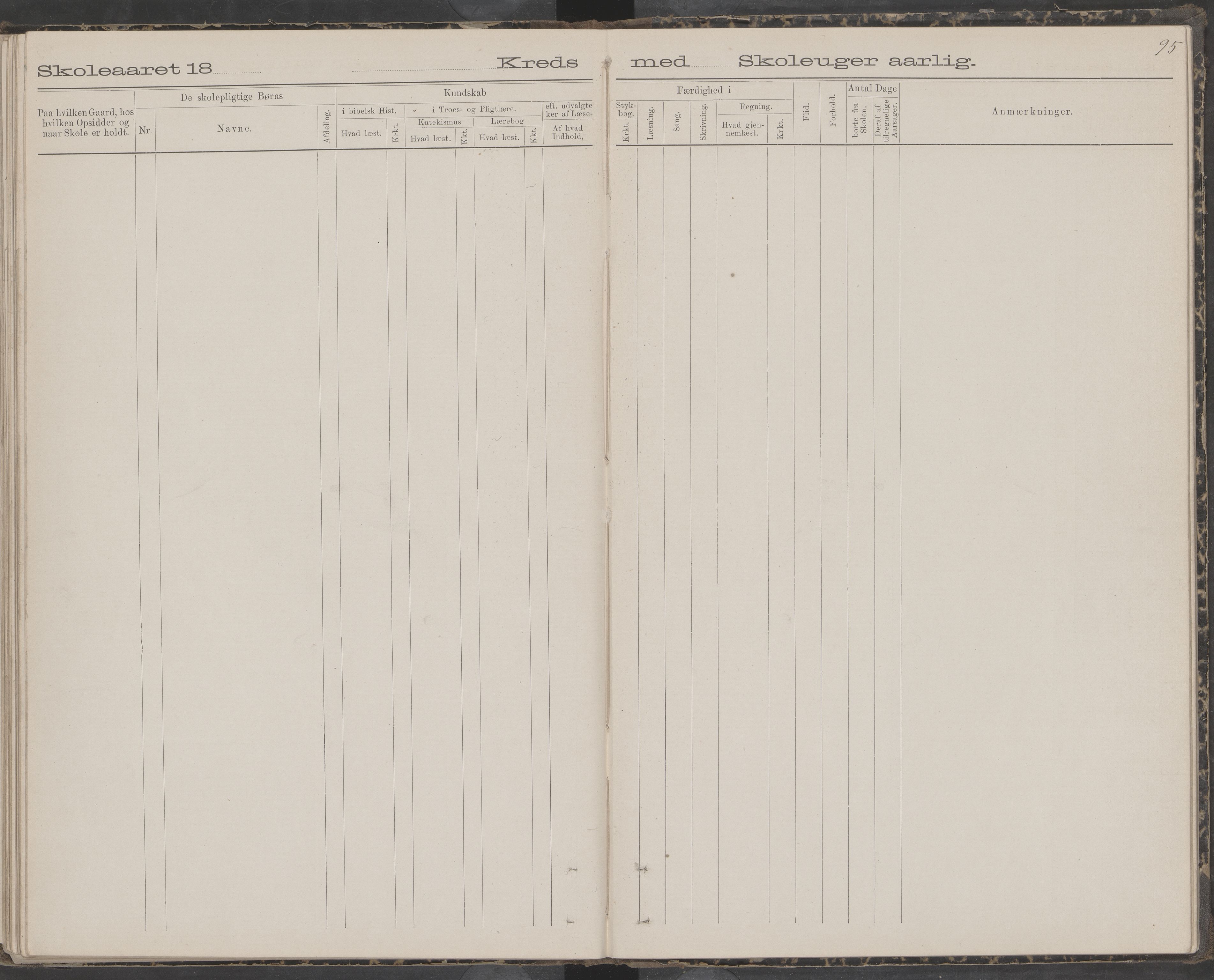 Dønna kommune. Snekkevik skolekrets, AIN/K-18270.510.07/442/L0002: Skoleprotokoll, 1888-1893