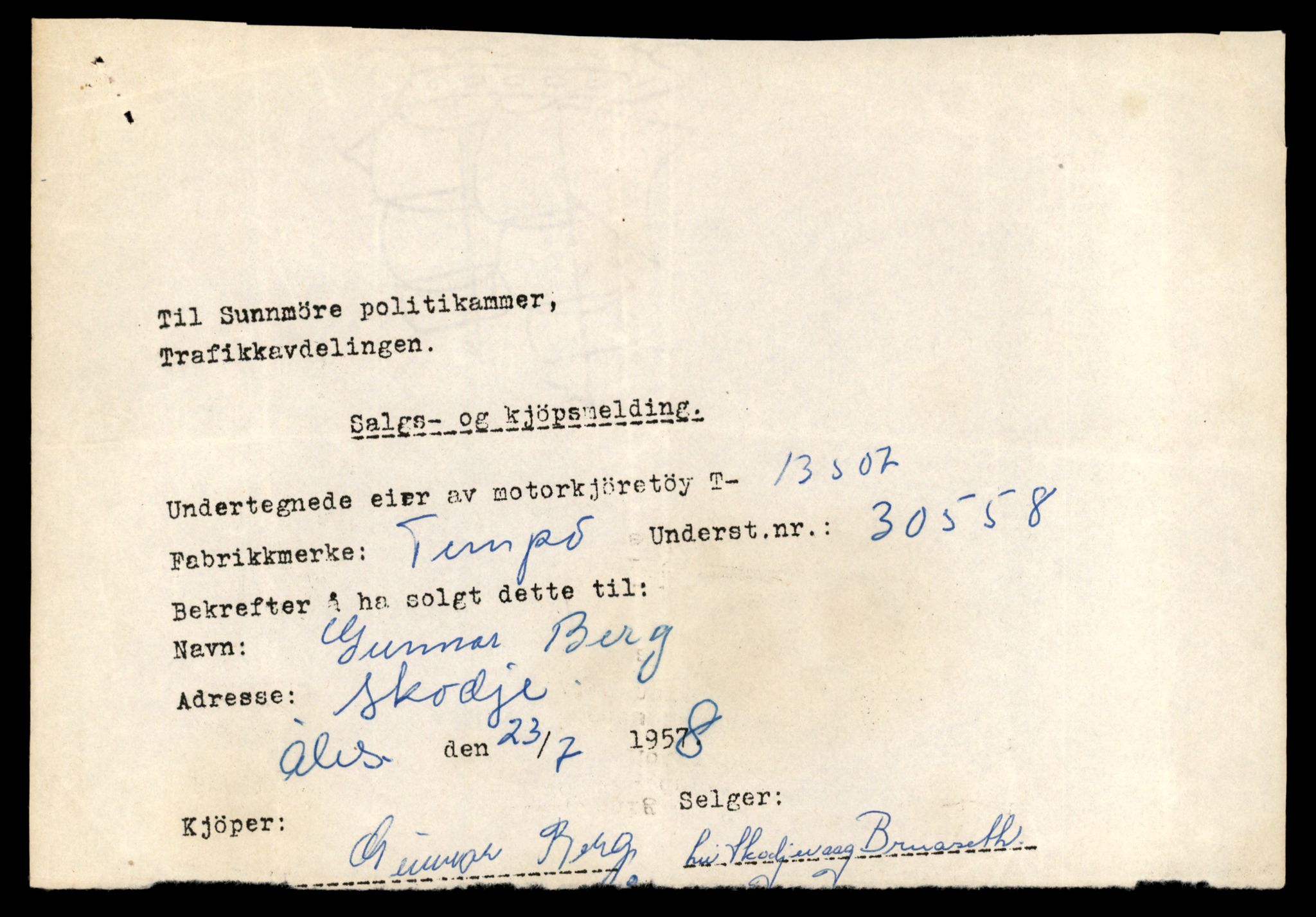 Møre og Romsdal vegkontor - Ålesund trafikkstasjon, AV/SAT-A-4099/F/Fe/L0039: Registreringskort for kjøretøy T 13361 - T 13530, 1927-1998, s. 2618