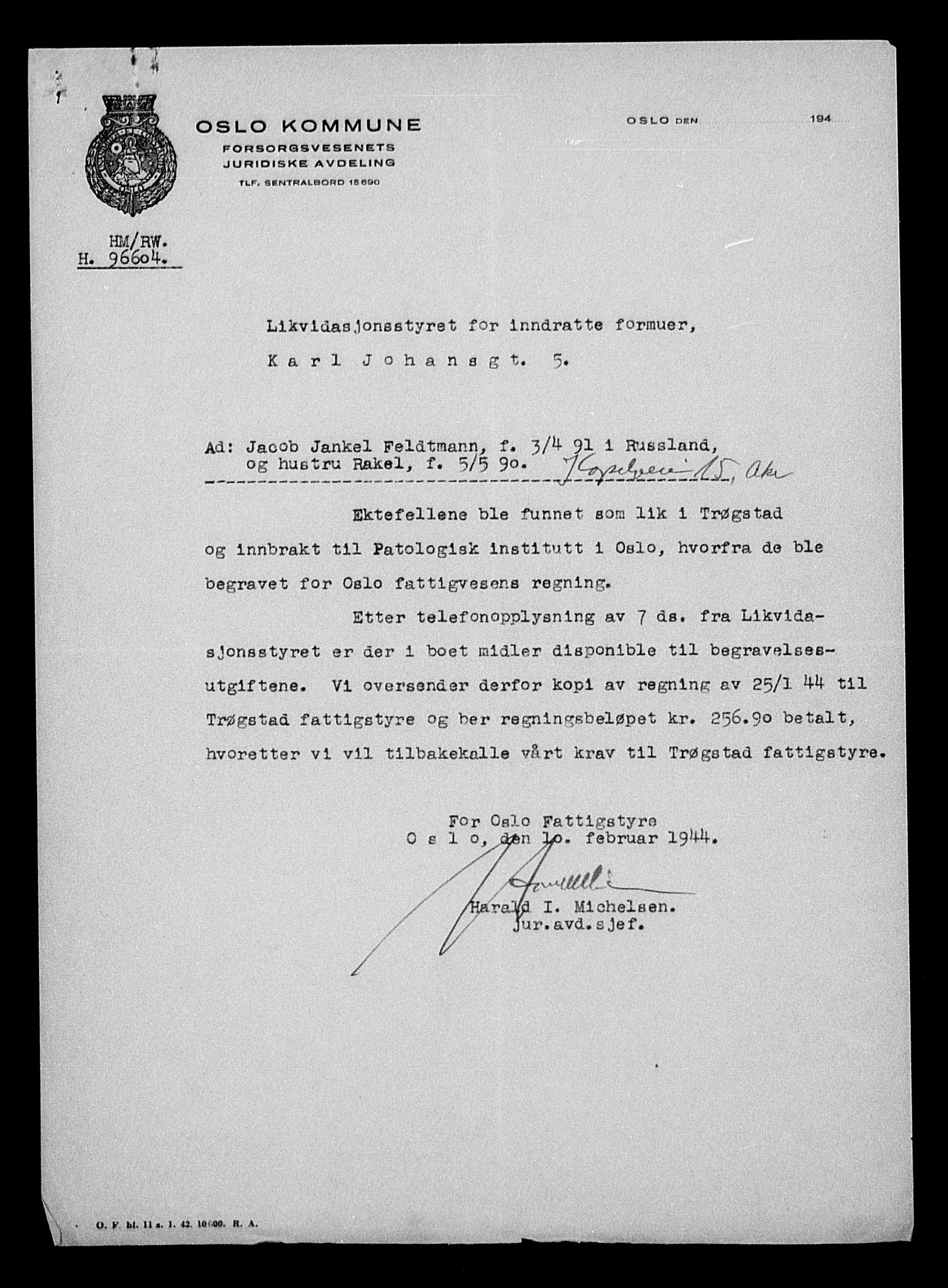 Justisdepartementet, Tilbakeføringskontoret for inndratte formuer, AV/RA-S-1564/H/Hc/Hcc/L0935: --, 1945-1947, s. 81