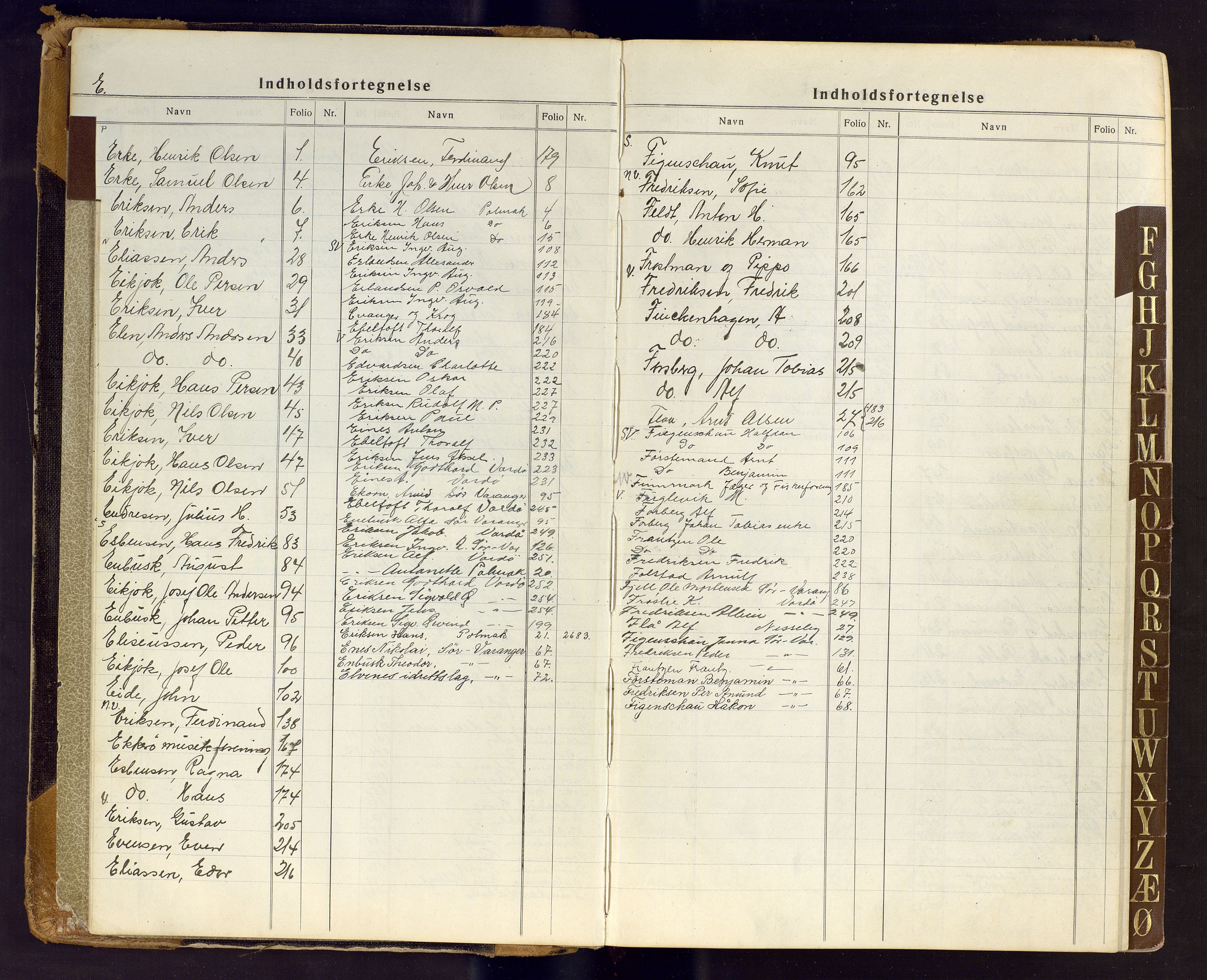 Finnmark jordsalgskommisjon/jordsalgskontor og Statskog SF Finnmark jordsalgskontor, AV/SATØ-S-1443/J/Ja/L0007: Forpaktningsbok for Finnmark III, 1913-1937