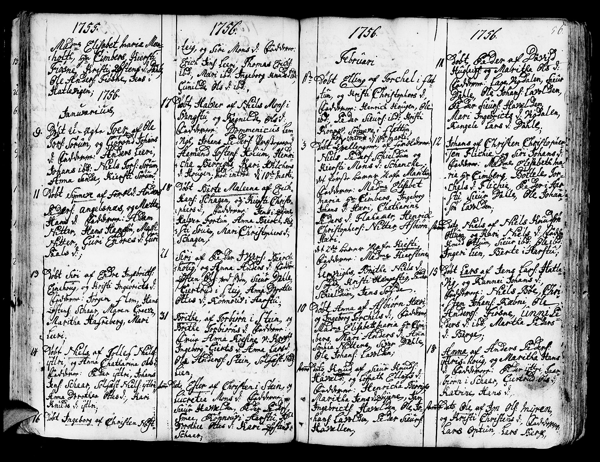 Luster sokneprestembete, SAB/A-81101/H/Haa/Haaa/L0001: Ministerialbok nr. A 1, 1731-1803, s. 56