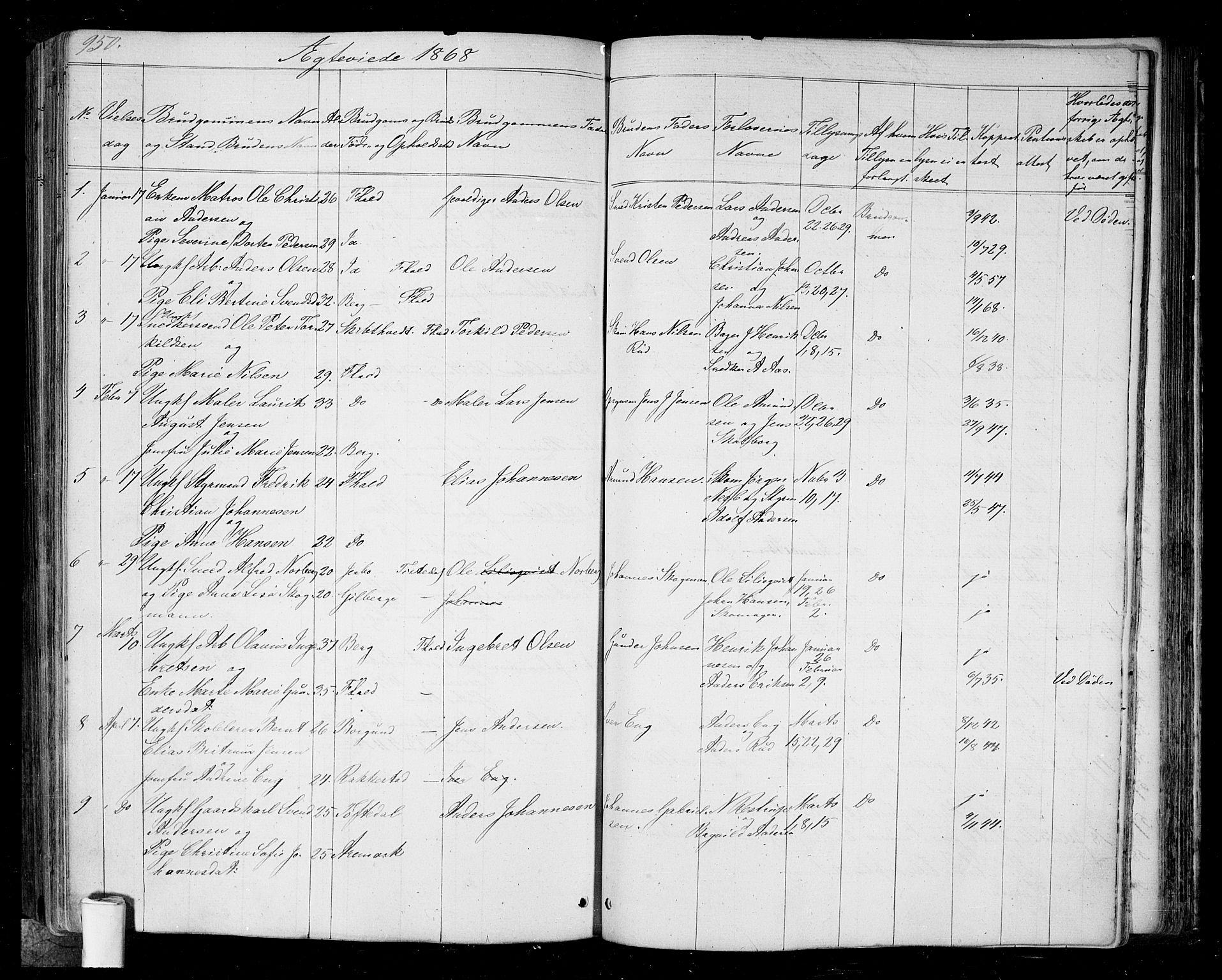 Halden prestekontor Kirkebøker, AV/SAO-A-10909/G/Ga/L0005b: Klokkerbok nr. 5B, 1864-1868, s. 950