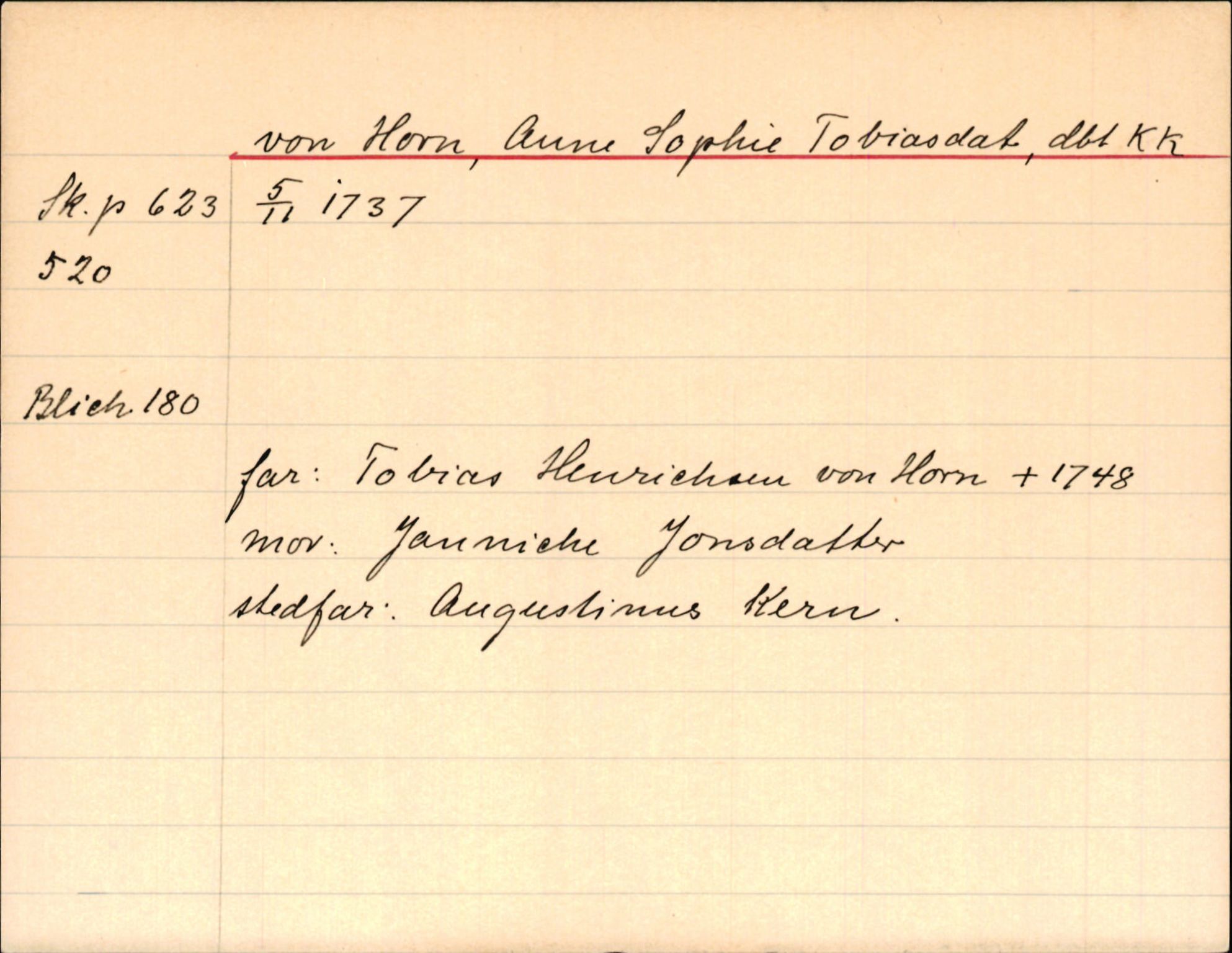 Sollied, Olaf og Thora - samlinger, AV/SAB-SAB/DA-0401/01/L0044: Registerkort skuff 5, Horn - Kop, s. 4