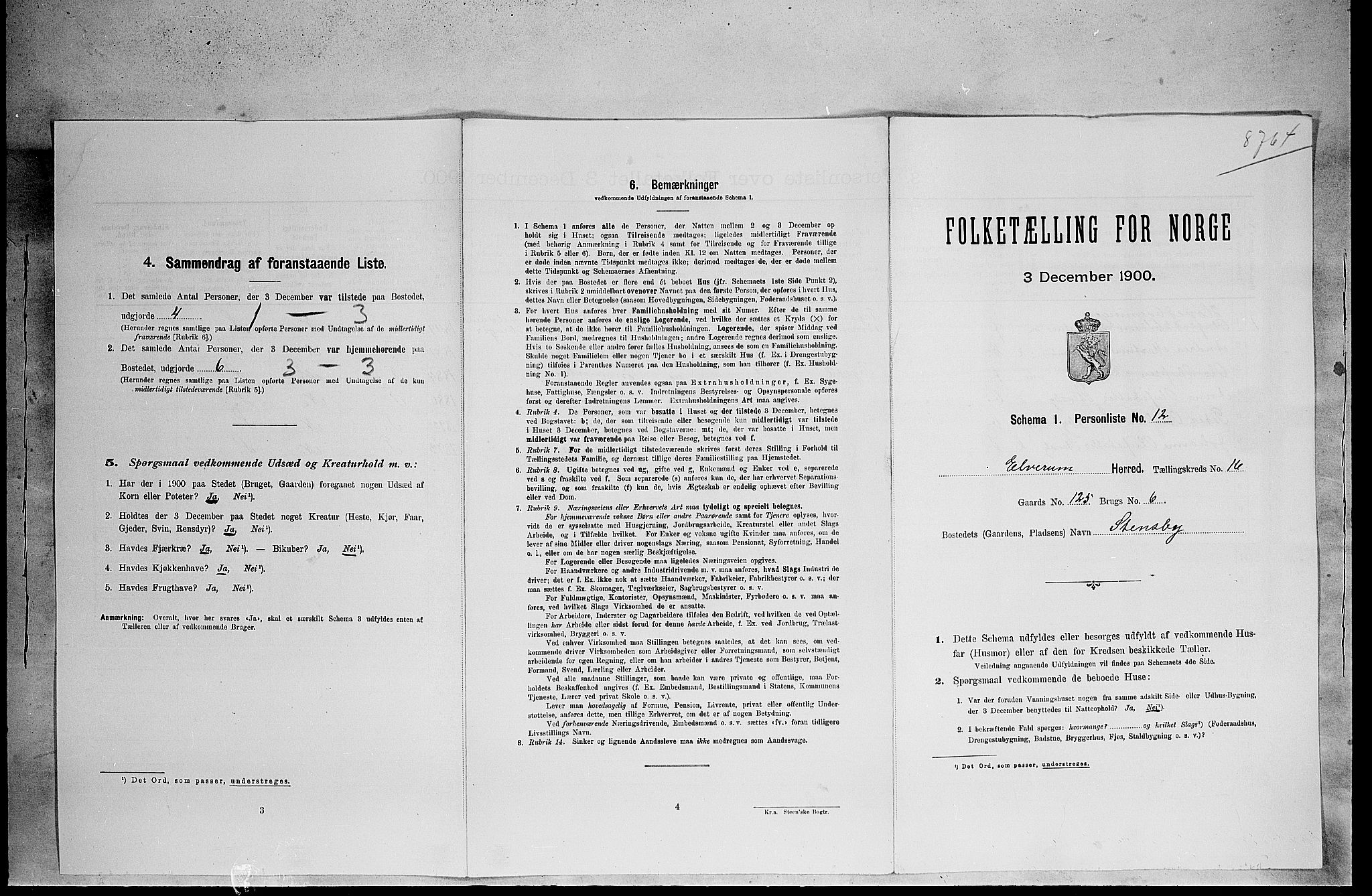 SAH, Folketelling 1900 for 0427 Elverum herred, 1900, s. 2250