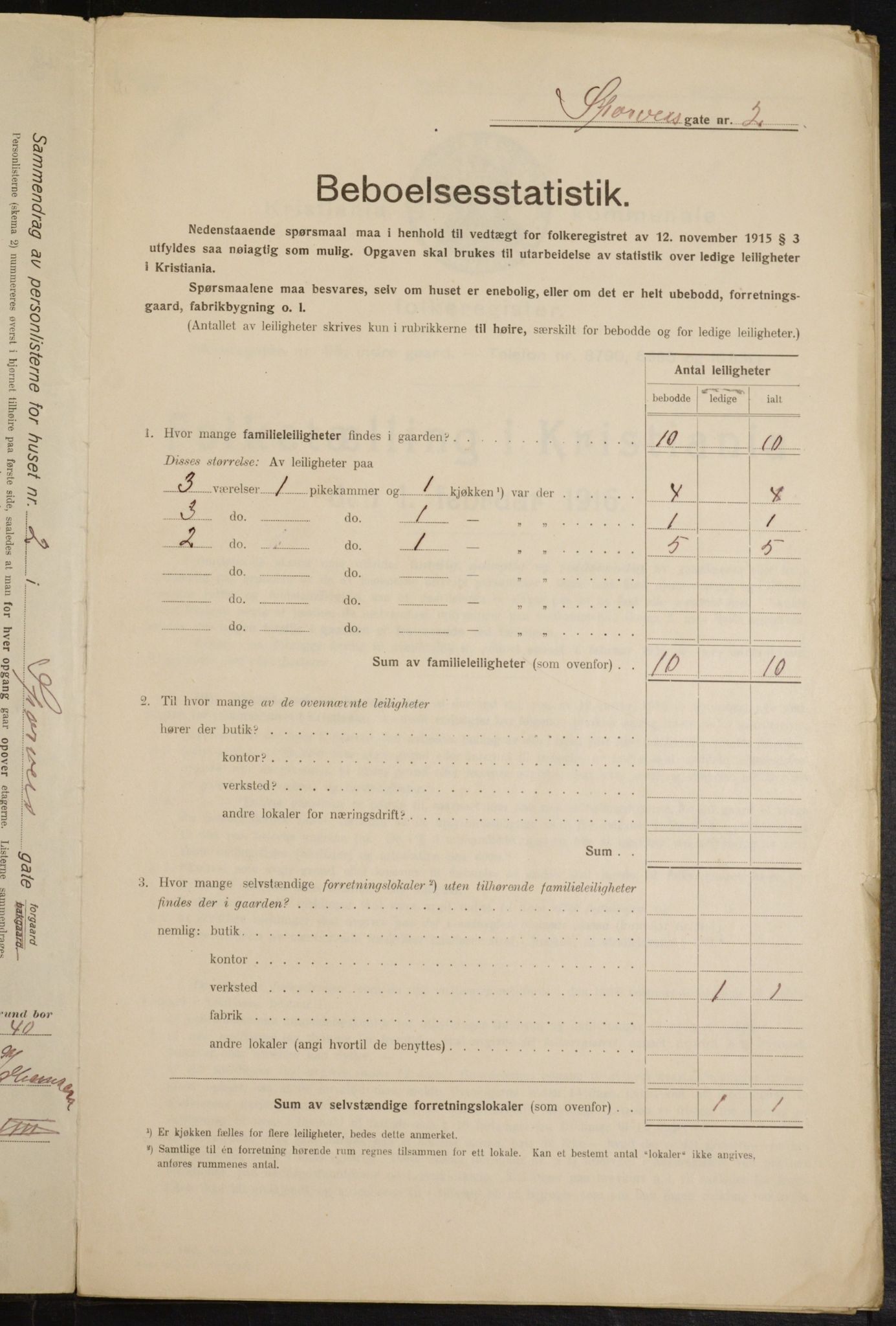 OBA, Kommunal folketelling 1.2.1916 for Kristiania, 1916, s. 103012