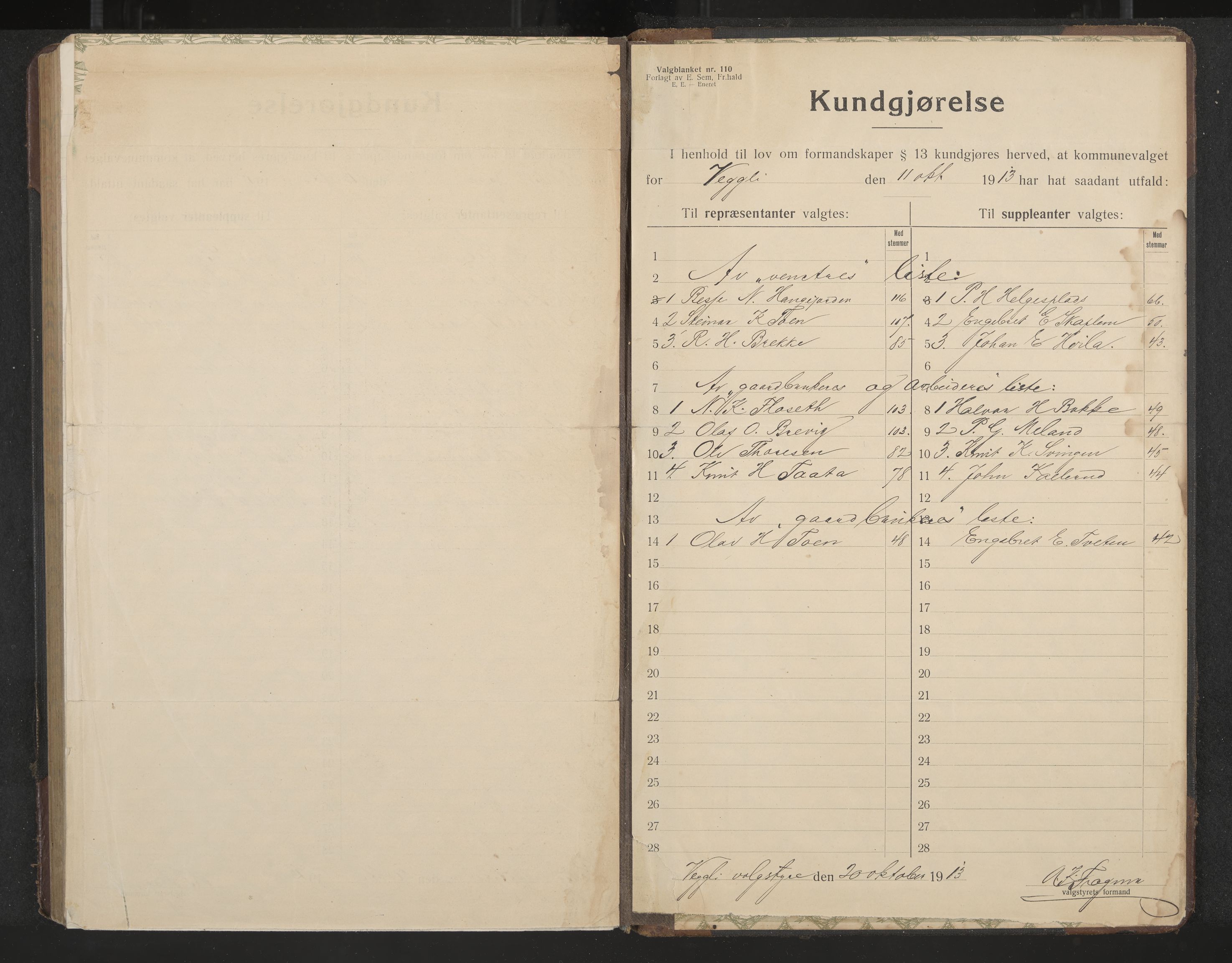 Rollag formannskap og sentraladministrasjon, IKAK/0632021-2/A/Aa/L0005: Møtebok, 1909-1915