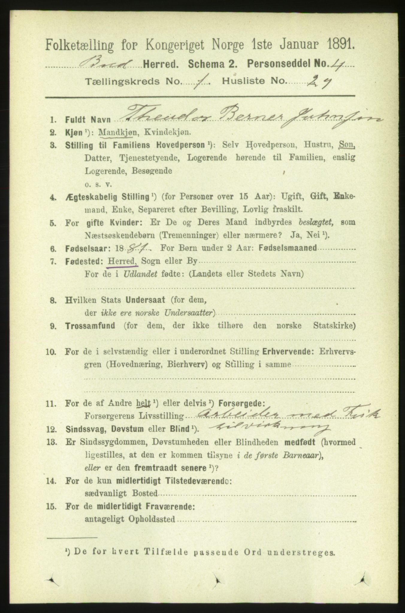 RA, Folketelling 1891 for 1549 Bud herred, 1891, s. 264