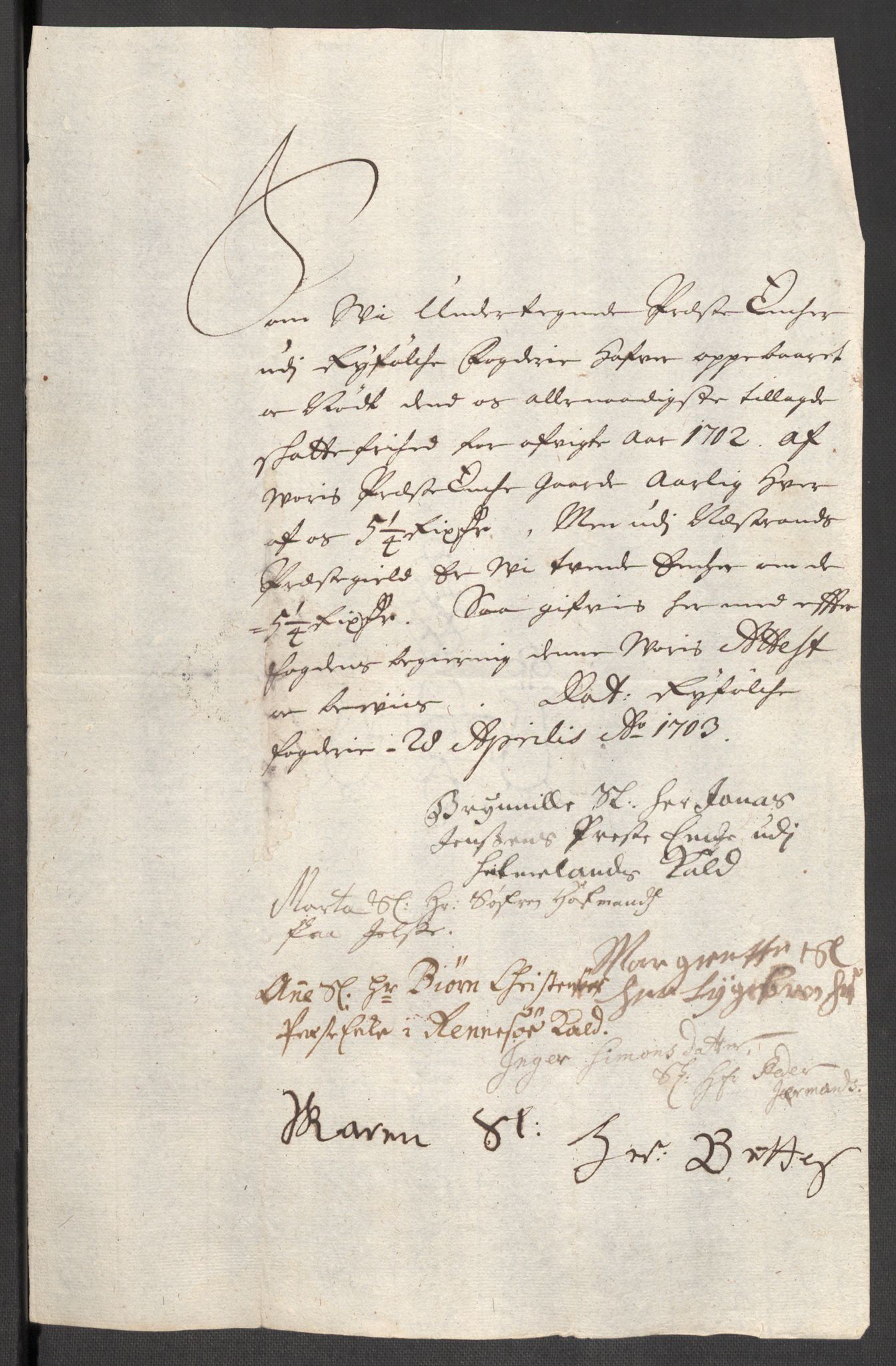 Rentekammeret inntil 1814, Reviderte regnskaper, Fogderegnskap, AV/RA-EA-4092/R47/L2859: Fogderegnskap Ryfylke, 1701-1702, s. 190