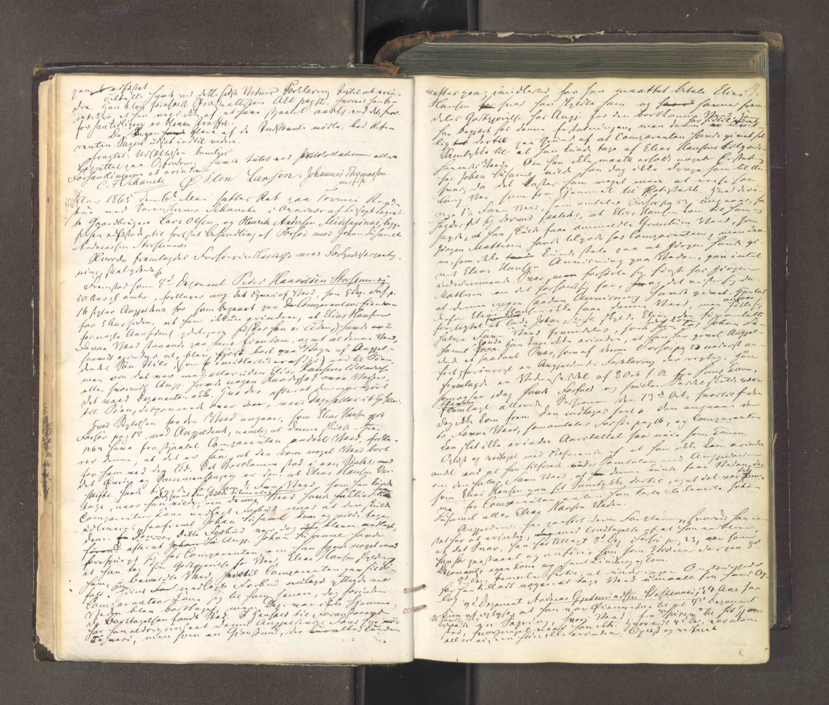 Tromsø sorenskriveri 1855-, AV/SATØ-S-0050/F/Fe/L0127: Ekstrarettsprotokoll med register, 1864-1870, s. 18b-19a