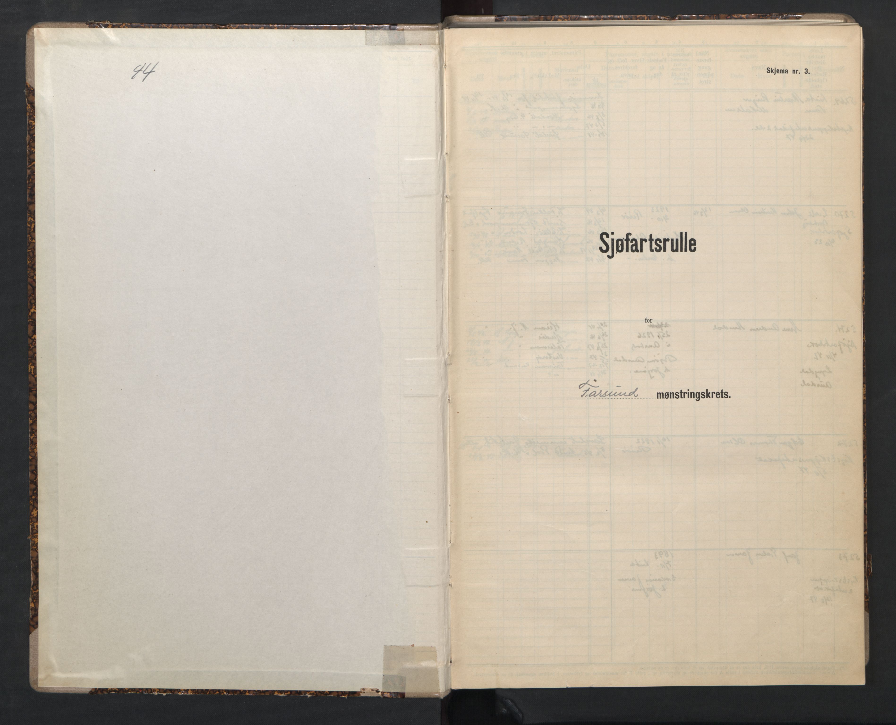 Farsund mønstringskrets, SAK/2031-0017/F/Fb/L0009: Hovedrulle nr 5269-5311, M-12, 1939-1948, s. 2