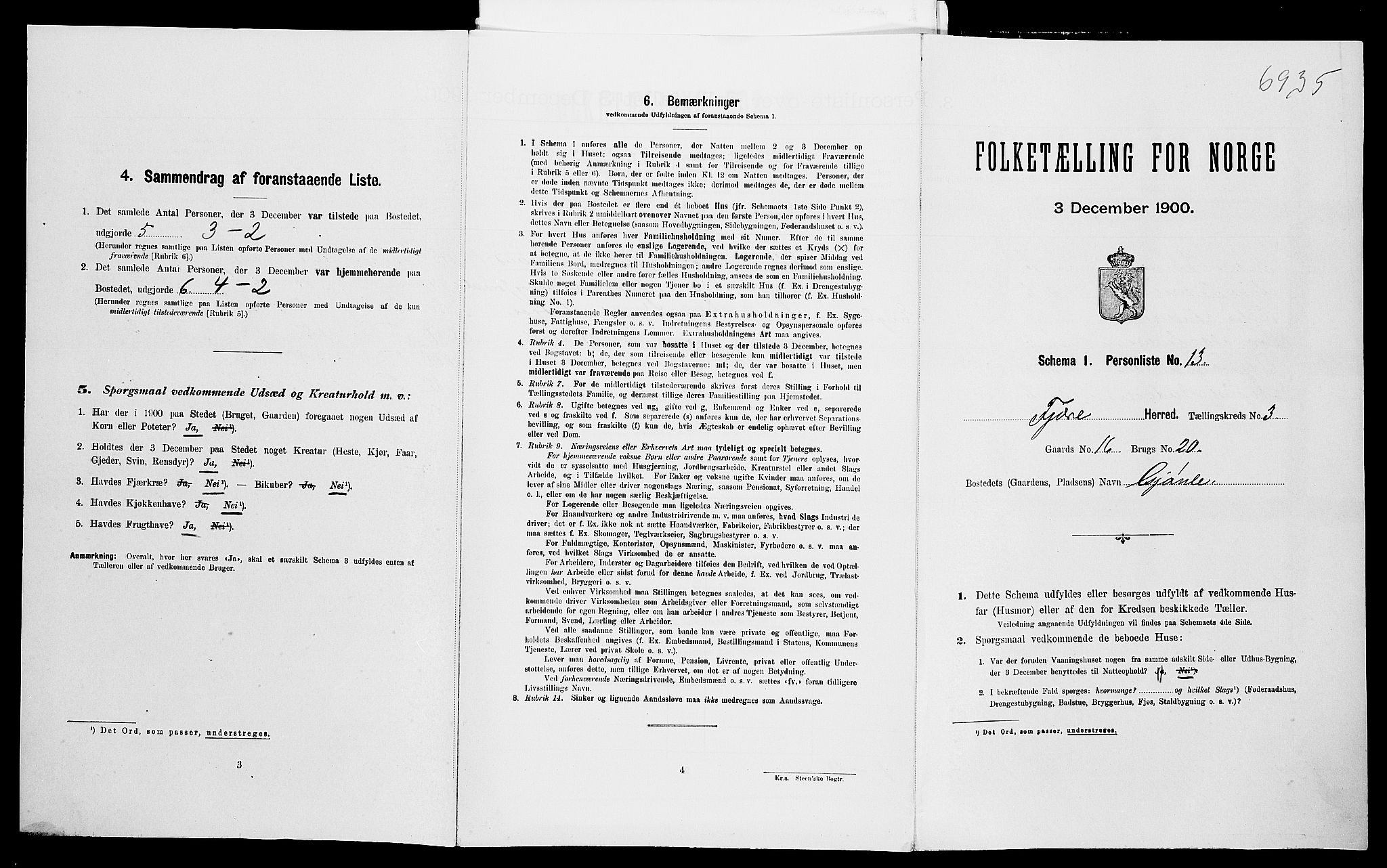 SAK, Folketelling 1900 for 0923 Fjære herred, 1900, s. 565