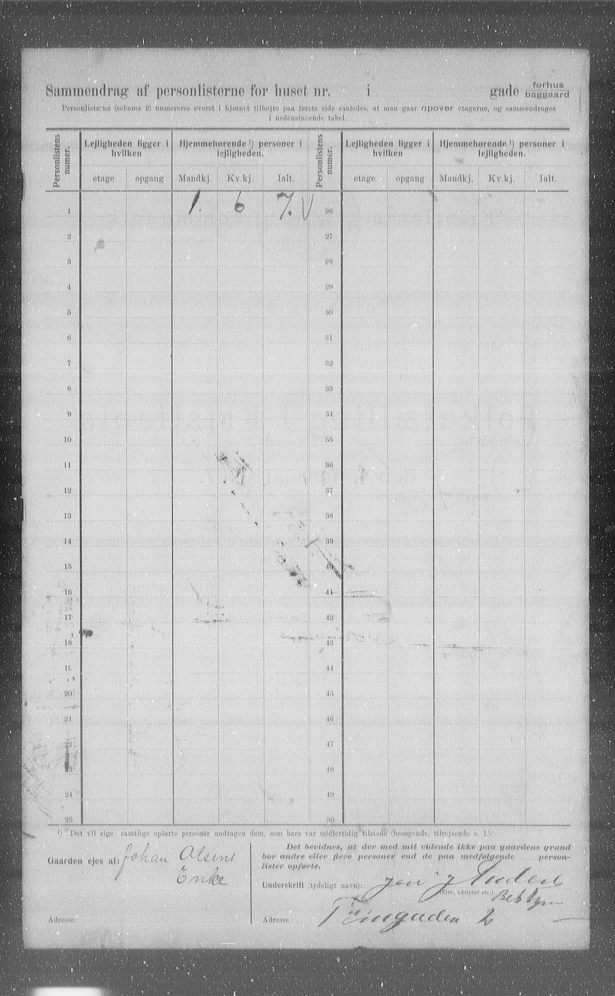 OBA, Kommunal folketelling 1.2.1907 for Kristiania kjøpstad, 1907, s. 59774