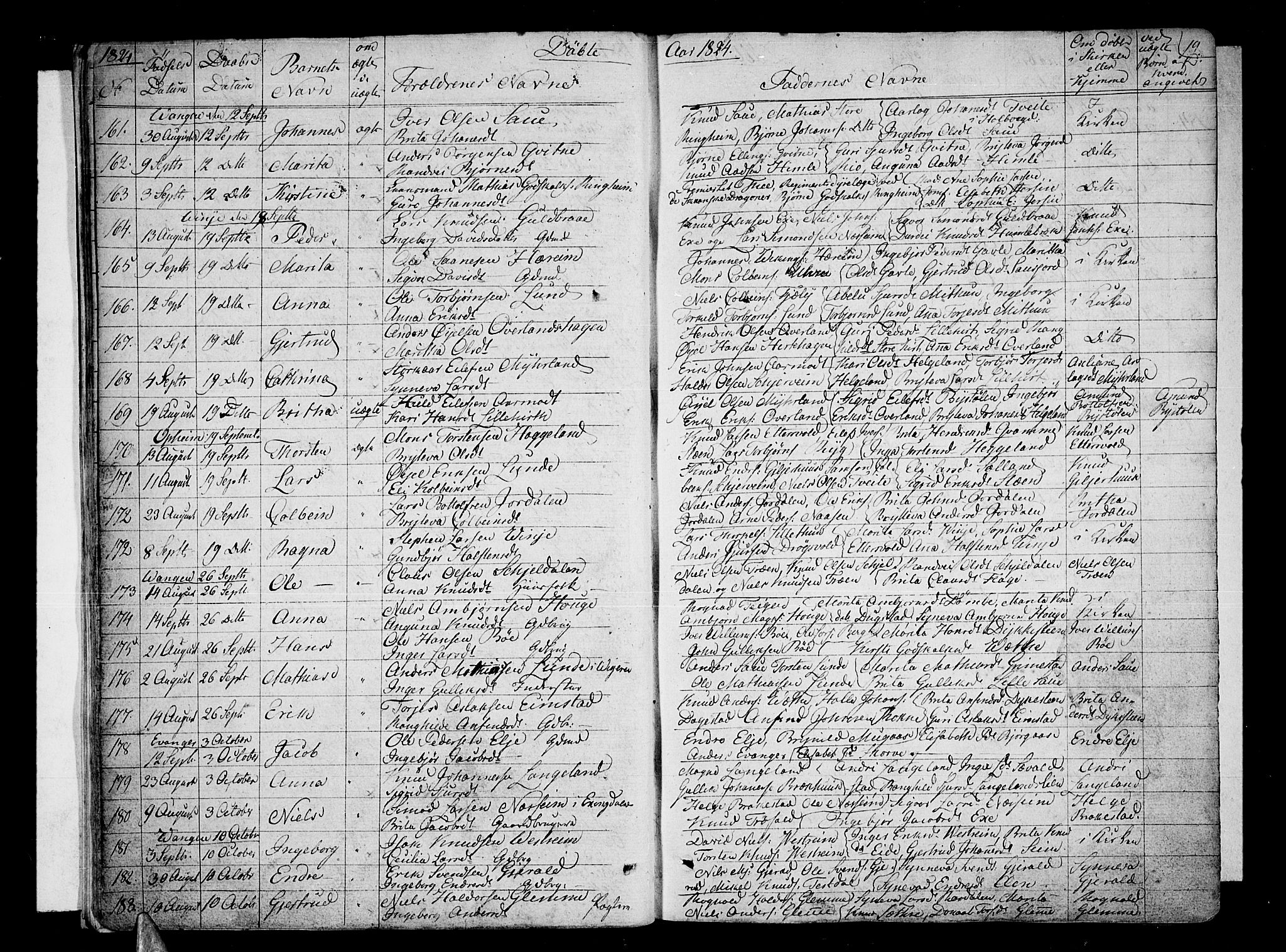 Voss sokneprestembete, AV/SAB-A-79001/H/Haa: Ministerialbok nr. A 12, 1823-1837, s. 19