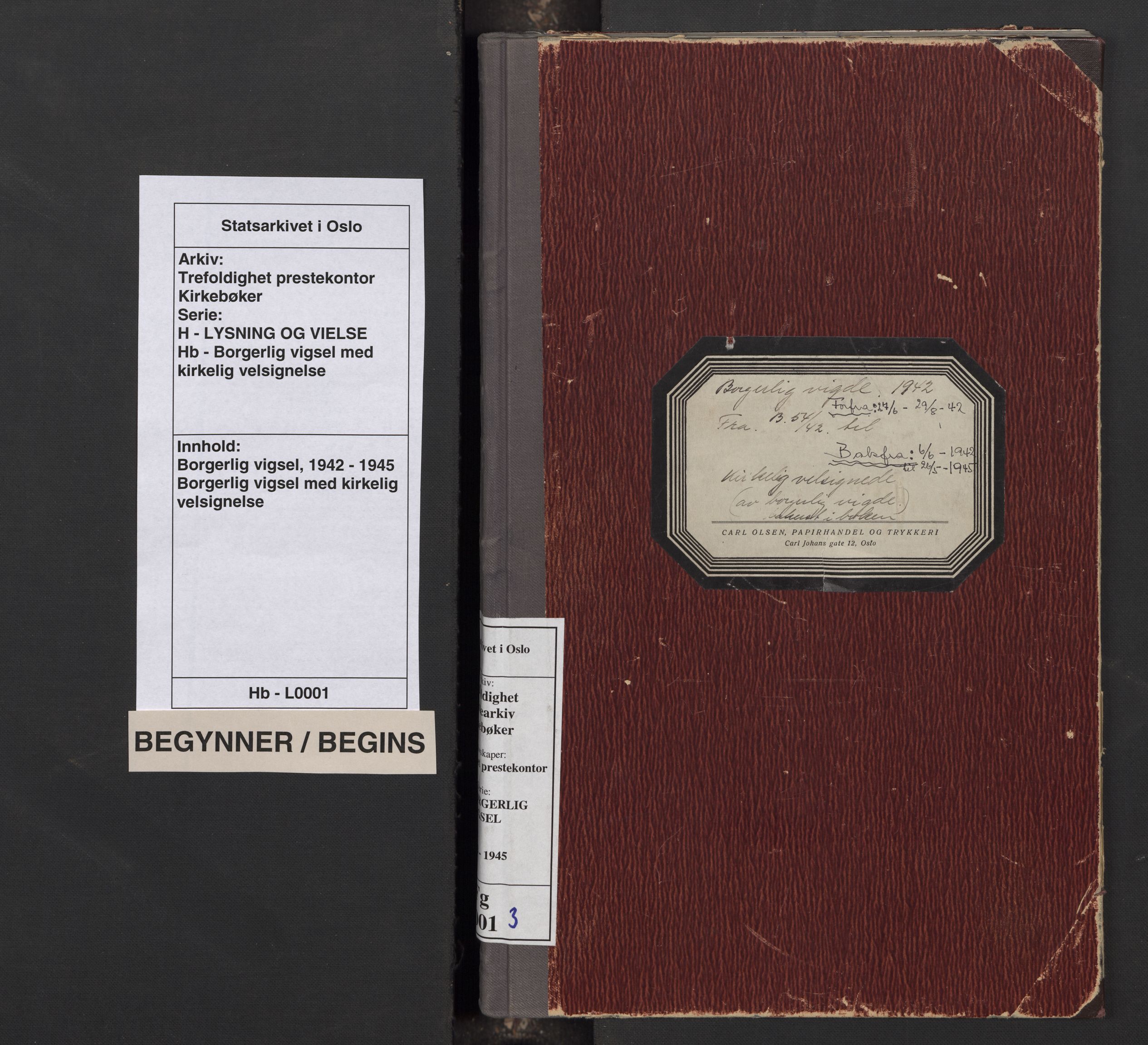 Trefoldighet prestekontor Kirkebøker, AV/SAO-A-10882/H/Hb/L0001: Annen kirkebok nr. 1, 1942-1945