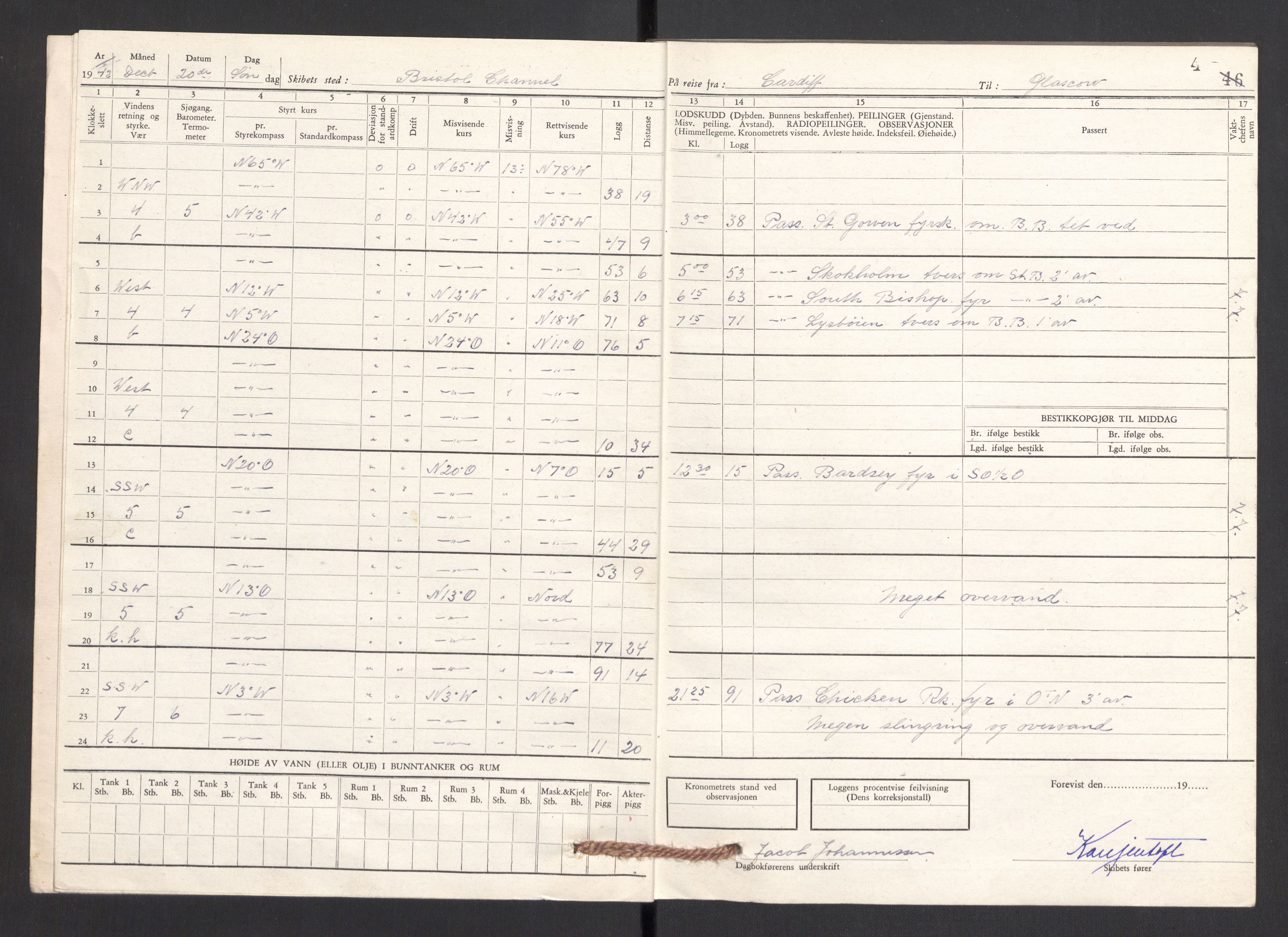 Nortraship, Skipsdagbøker, AV/RA-S-2168/F/L0639/0007: Boknr. 3105 - 3116 / Boknr. 3111 Hestmanden, 1942-1943, s. 4