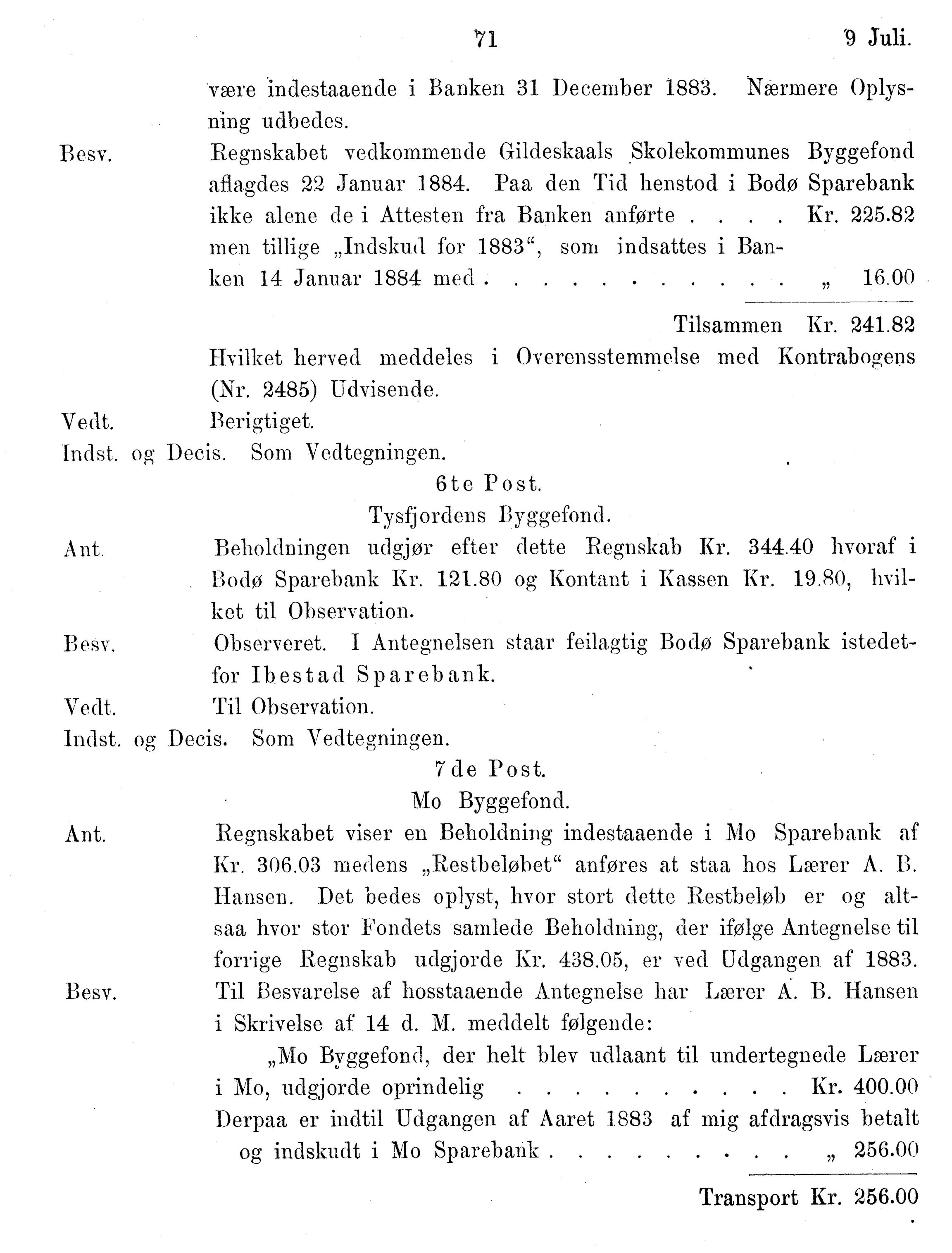 Nordland Fylkeskommune. Fylkestinget, AIN/NFK-17/176/A/Ac/L0014: Fylkestingsforhandlinger 1881-1885, 1881-1885