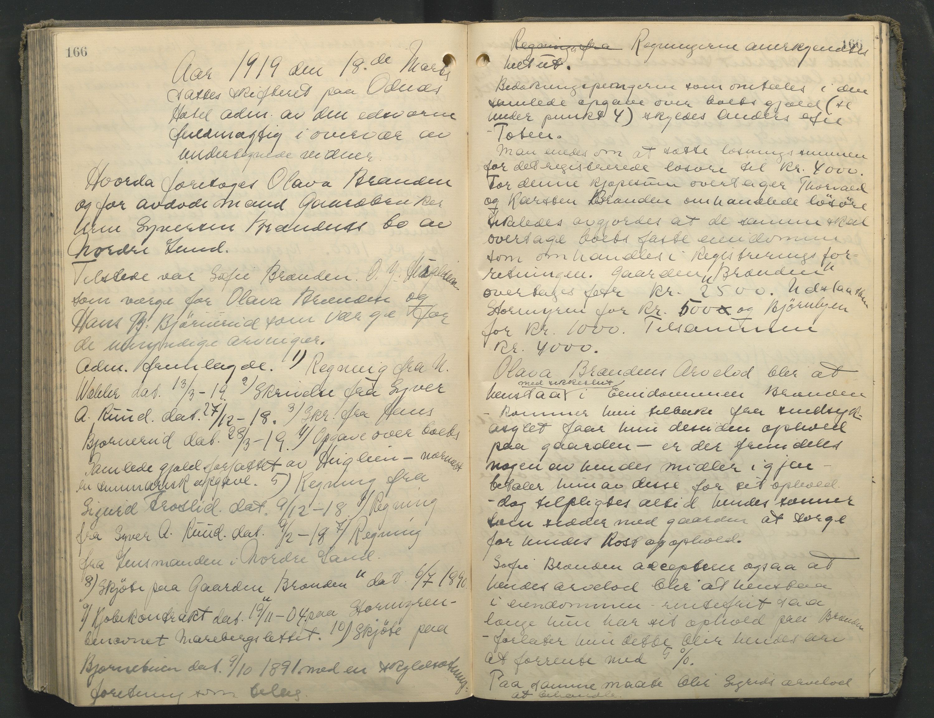 Hadeland og Land tingrett, AV/SAH-TING-010/J/Jc/L0010: Skifteforhandlingsprotokoll, 1914-1920, s. 166