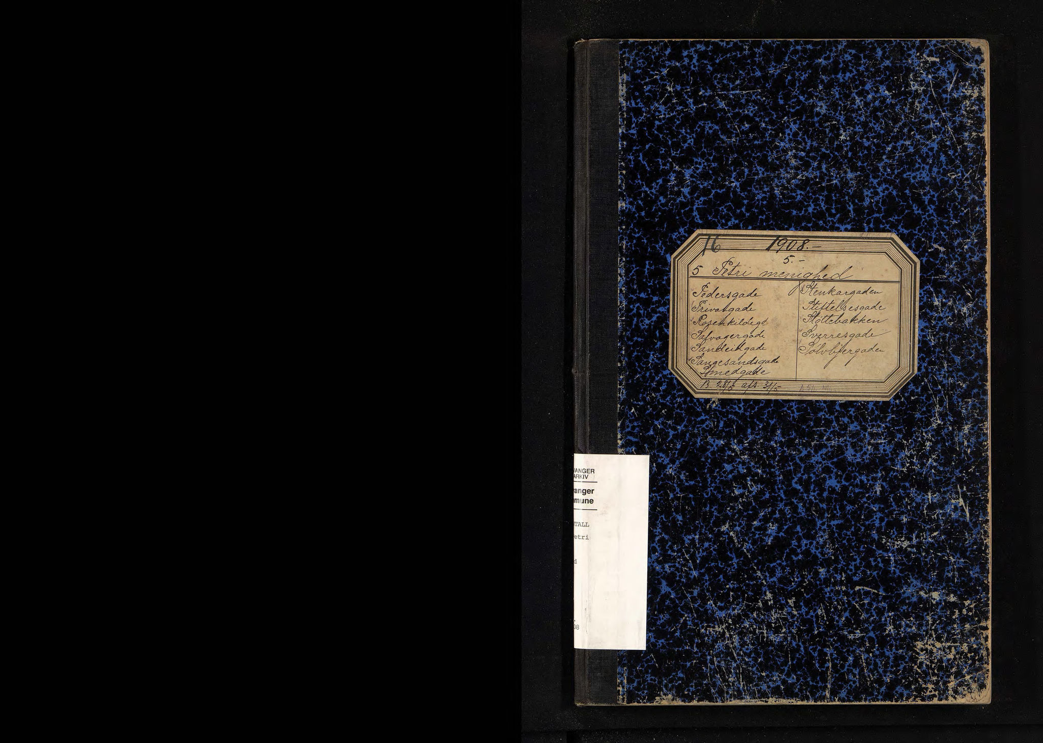 BYST, Ligningsmanntall for Stavanger 1908 - St. Petri Menighed, Pedersgade - Sølvbjerggade, 1908