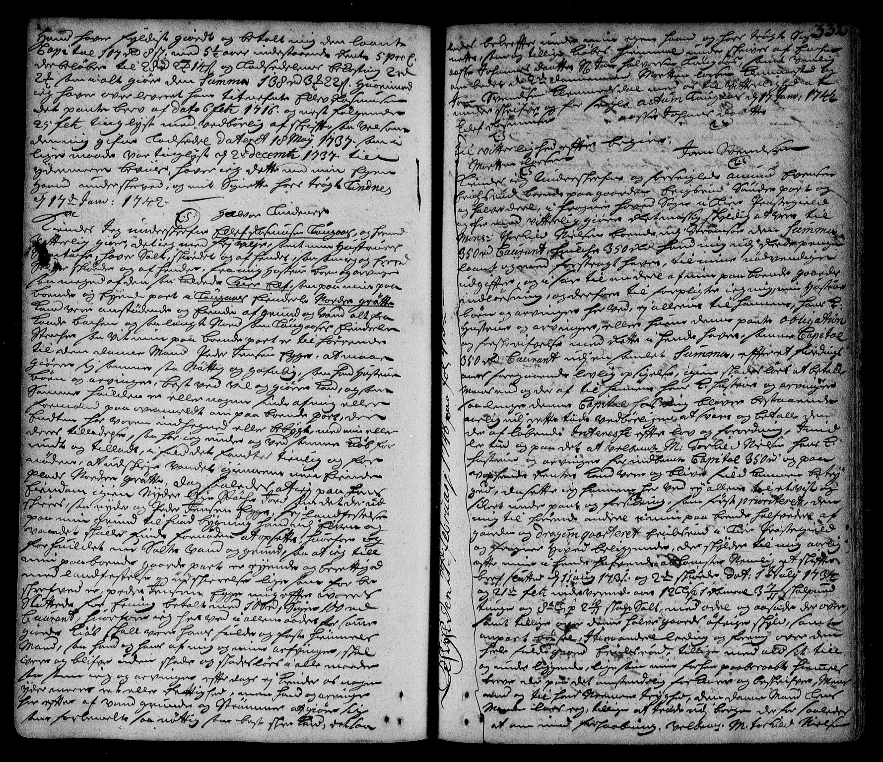 Lier, Røyken og Hurum sorenskriveri, AV/SAKO-A-89/G/Ga/Gaa/L0002: Pantebok nr. II, 1725-1755, s. 332