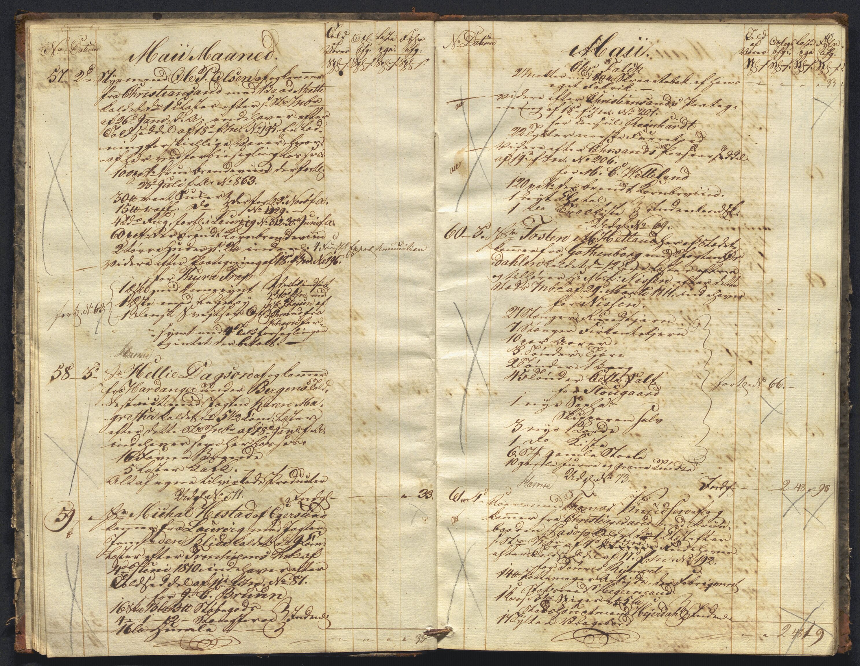 Revisjonsdepartementet, 2. revisjonskontor, AV/RA-S-1115/E/E010/L0060: Egersund: Tollbok, 1820, s. 9b-10a