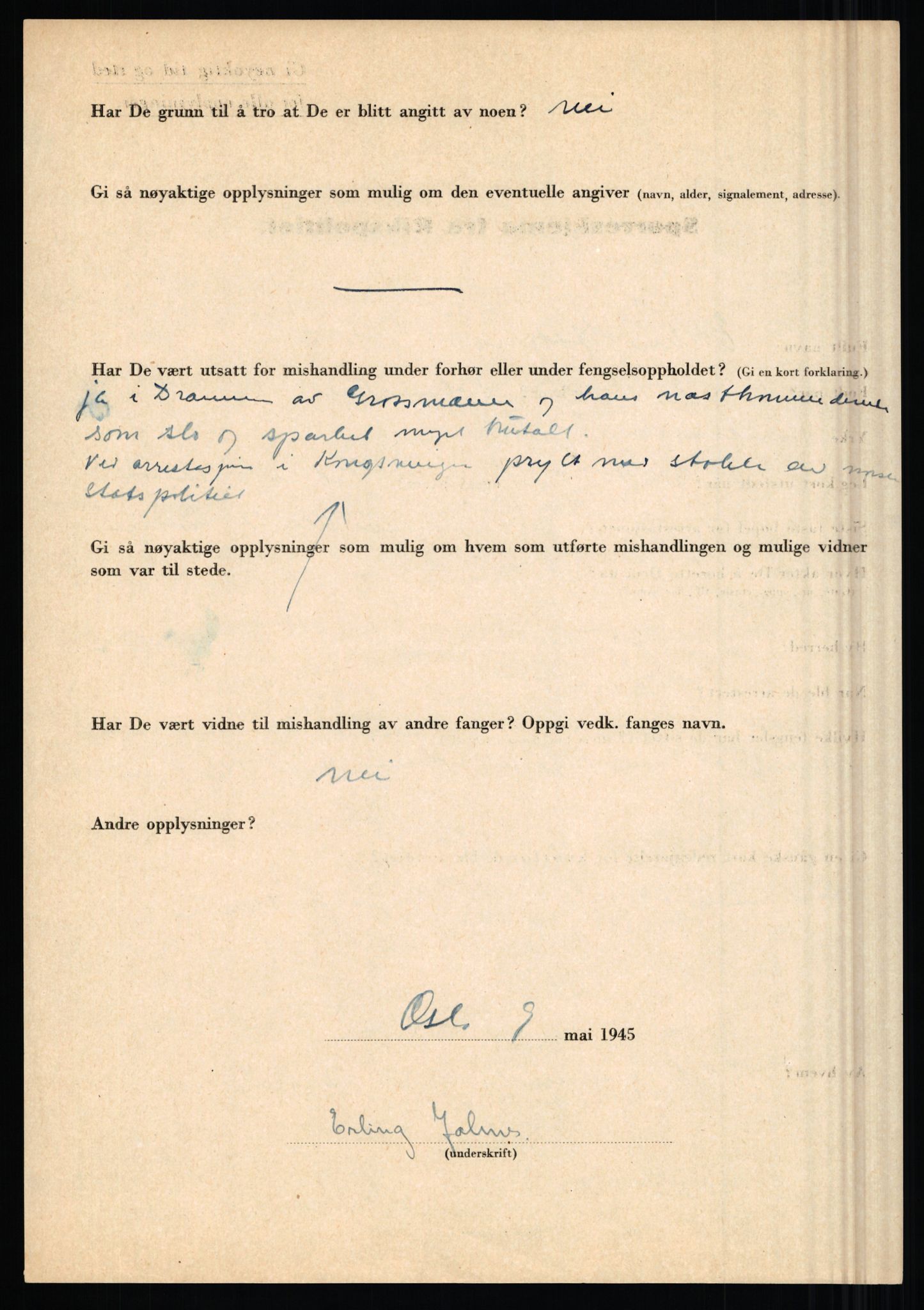 Rikspolitisjefen, AV/RA-S-1560/L/L0008: Jaffe, Bernhard - Karset, Helge Hafsahl, 1940-1945, s. 8