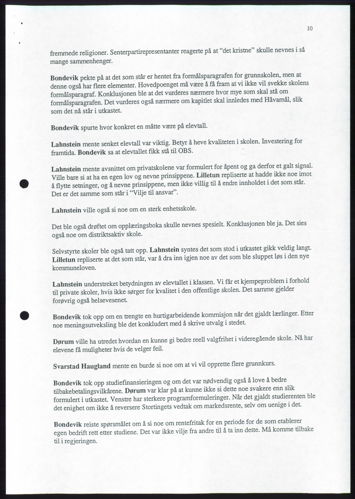 Forhandlingene mellom Kristelig Folkeparti, Senterpartiet og Venstre om dannelse av regjering, RA/PA-1073/A/L0001: Forhandlingsprotokoller, 1997, s. 64