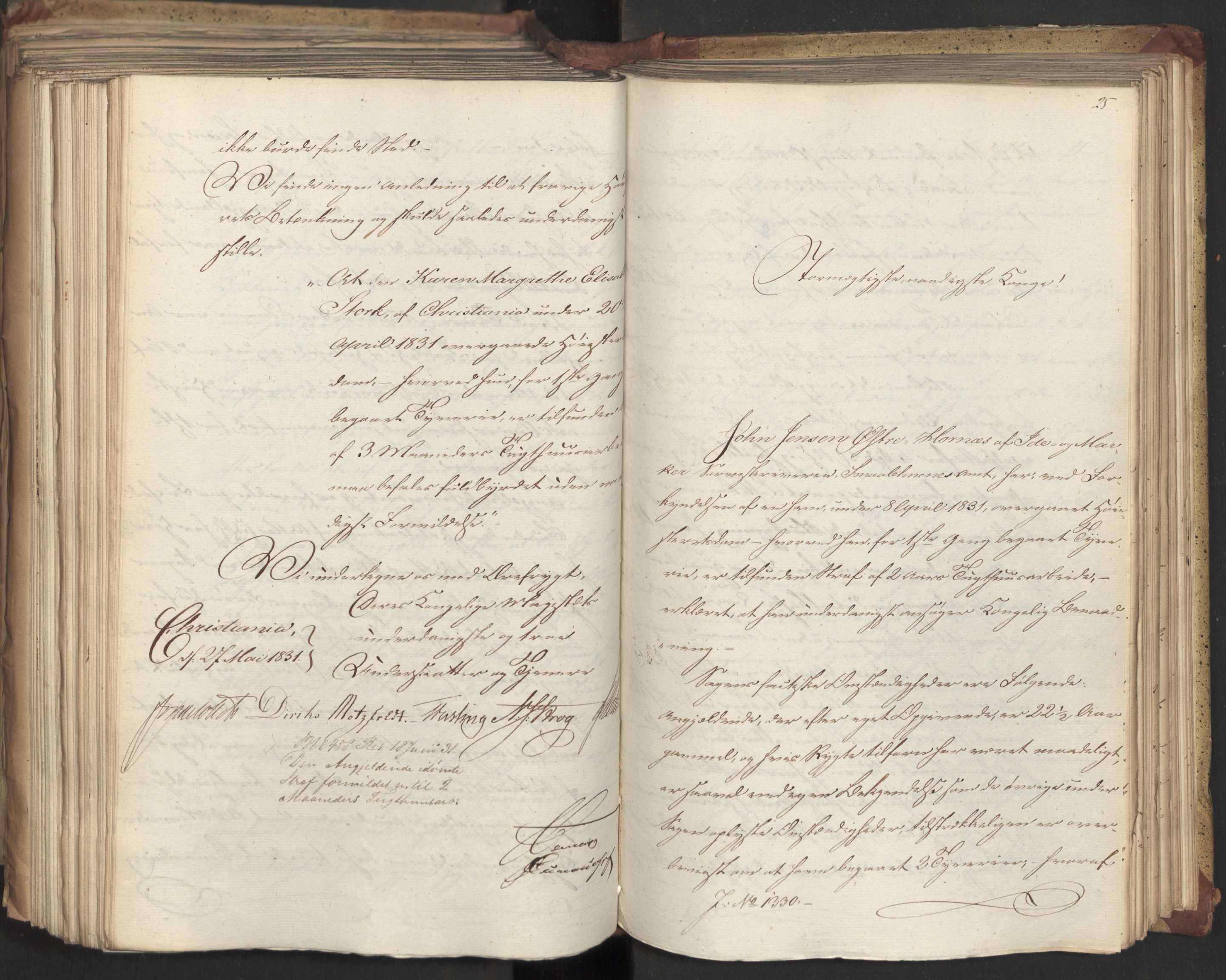 Statsrådsavdelingen i Stockholm, AV/RA-S-1003/D/Da/L0071: Regjeringsinnstillinger nr. 1222-1364, 1831, s. 445