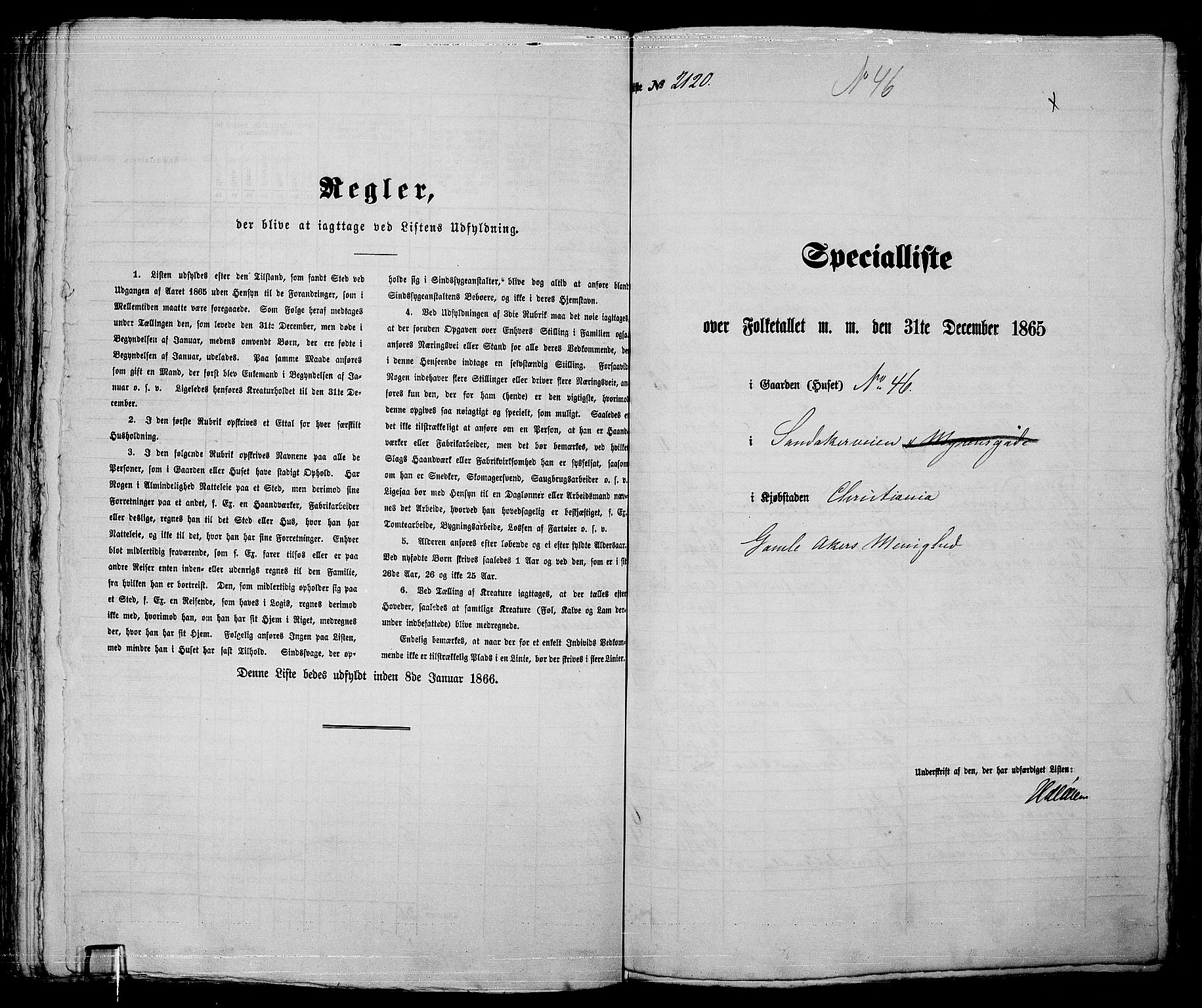 RA, Folketelling 1865 for 0301 Kristiania kjøpstad, 1865, s. 4729