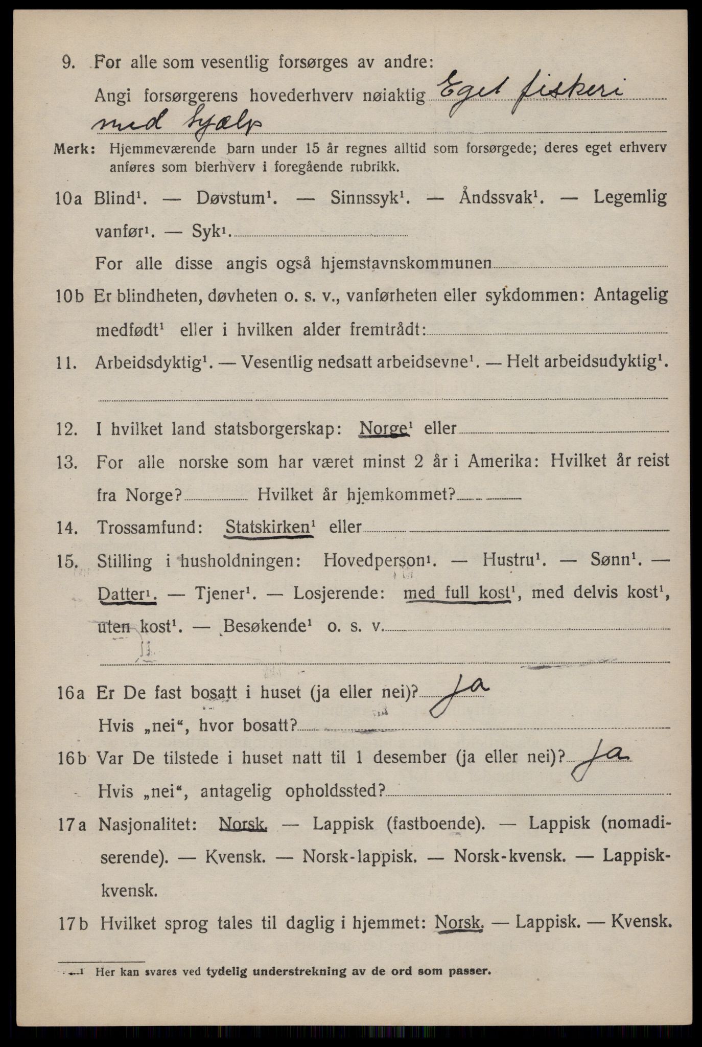 SAT, Folketelling 1920 for 1858 Moskenes herred, 1920, s. 3139