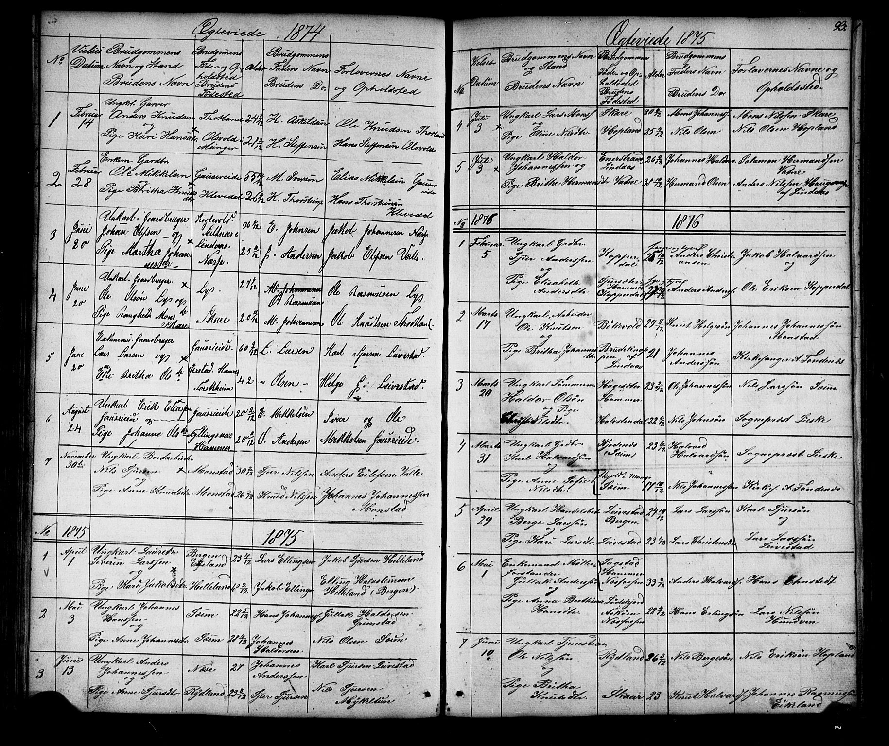 Alversund Sokneprestembete, AV/SAB-A-73901/H/Ha/Hab: Klokkerbok nr. D 2, 1851-1889, s. 93