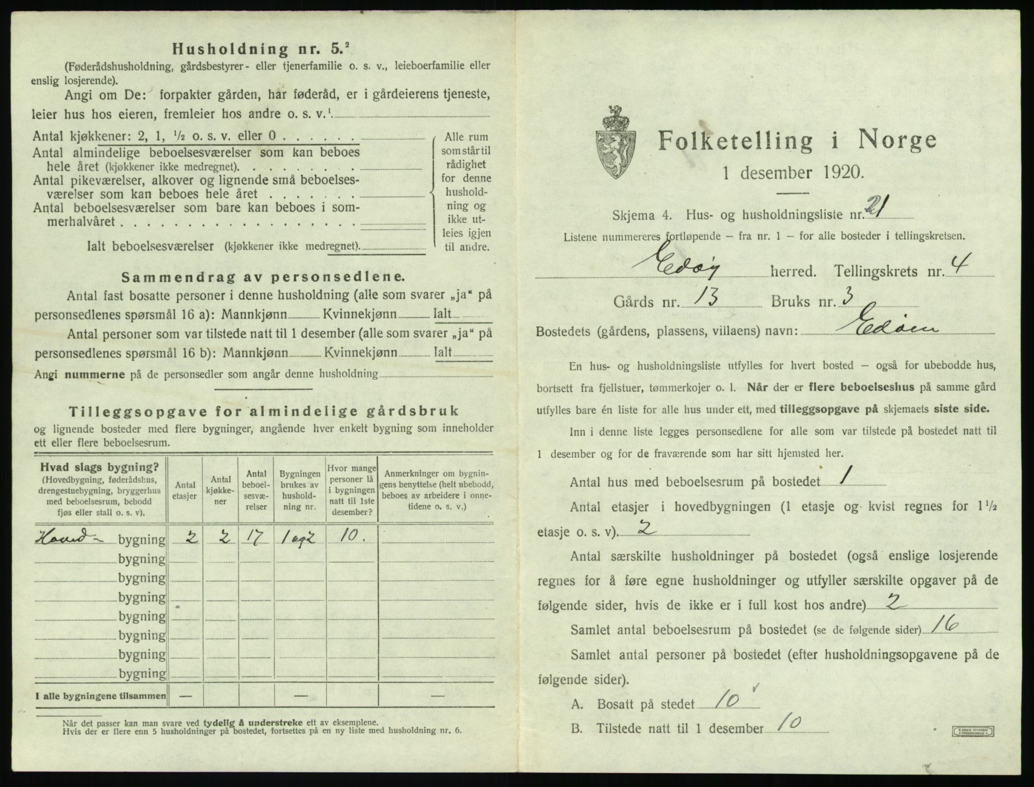 SAT, Folketelling 1920 for 1573 Edøy herred, 1920, s. 230