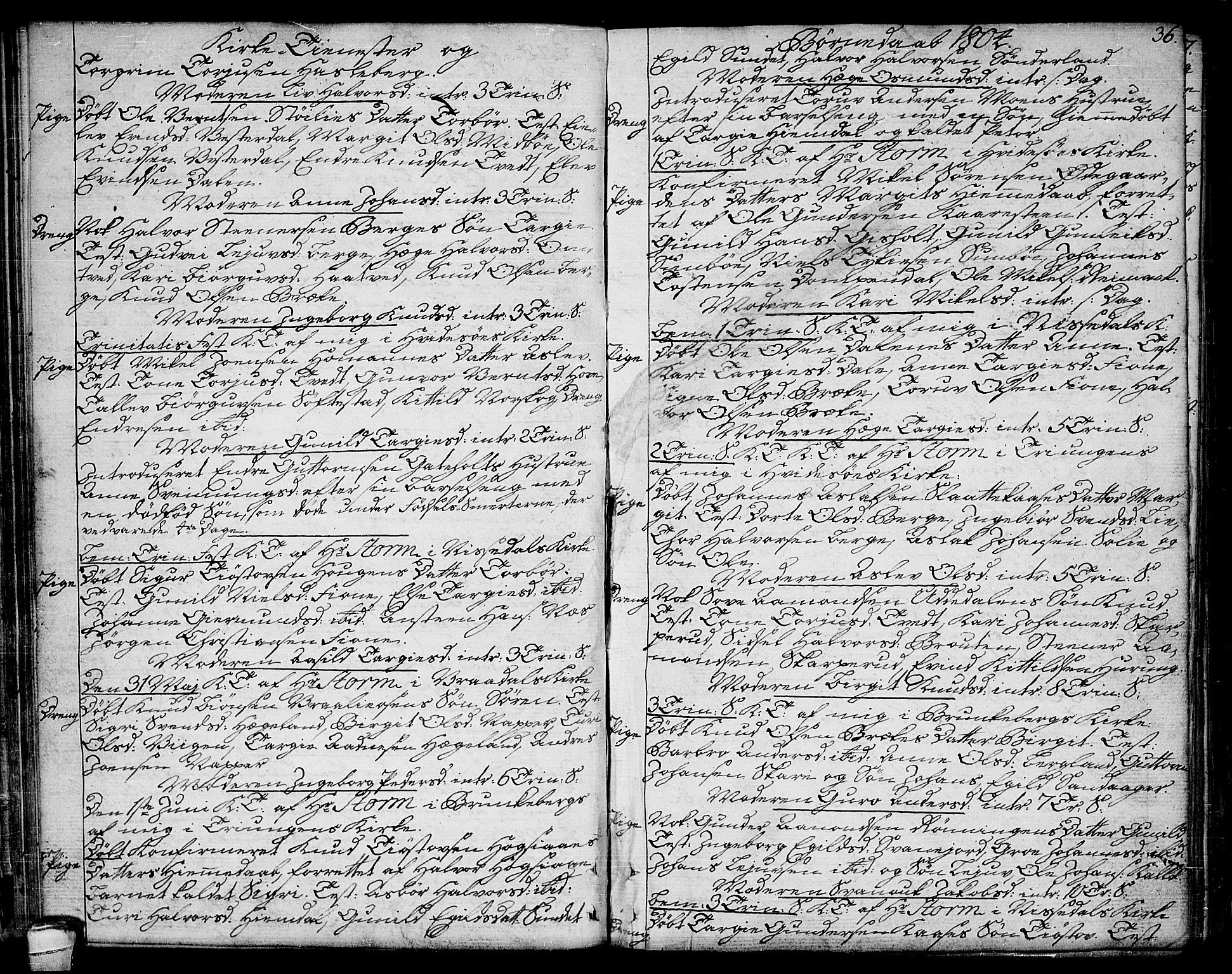 Kviteseid kirkebøker, AV/SAKO-A-276/F/Fa/L0004: Ministerialbok nr. I 4, 1800-1814, s. 36