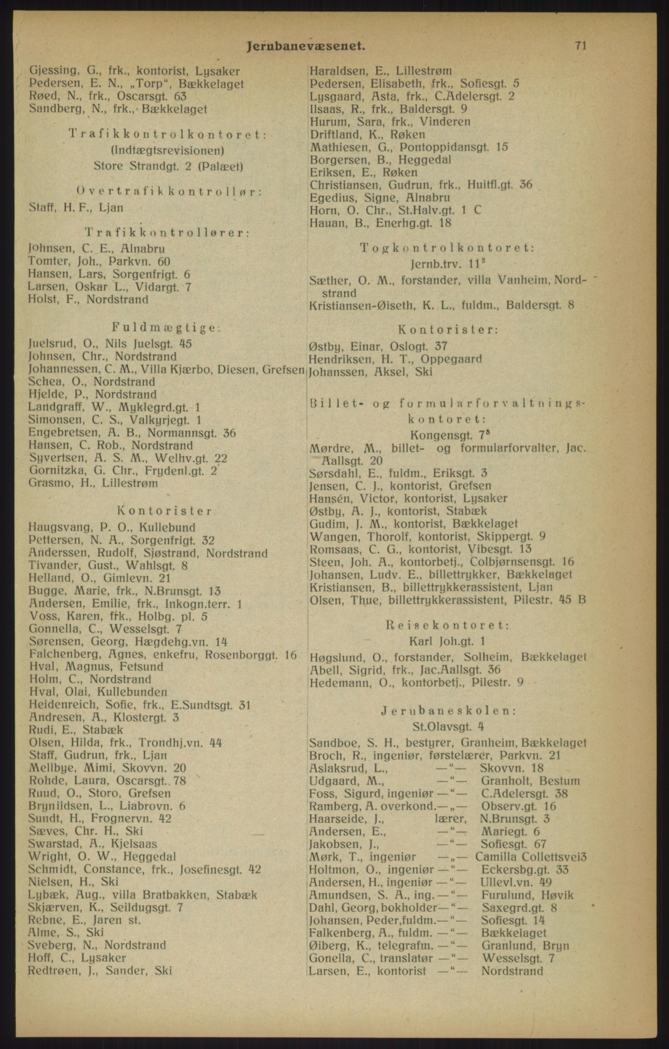 Kristiania/Oslo adressebok, PUBL/-, 1915, s. 71