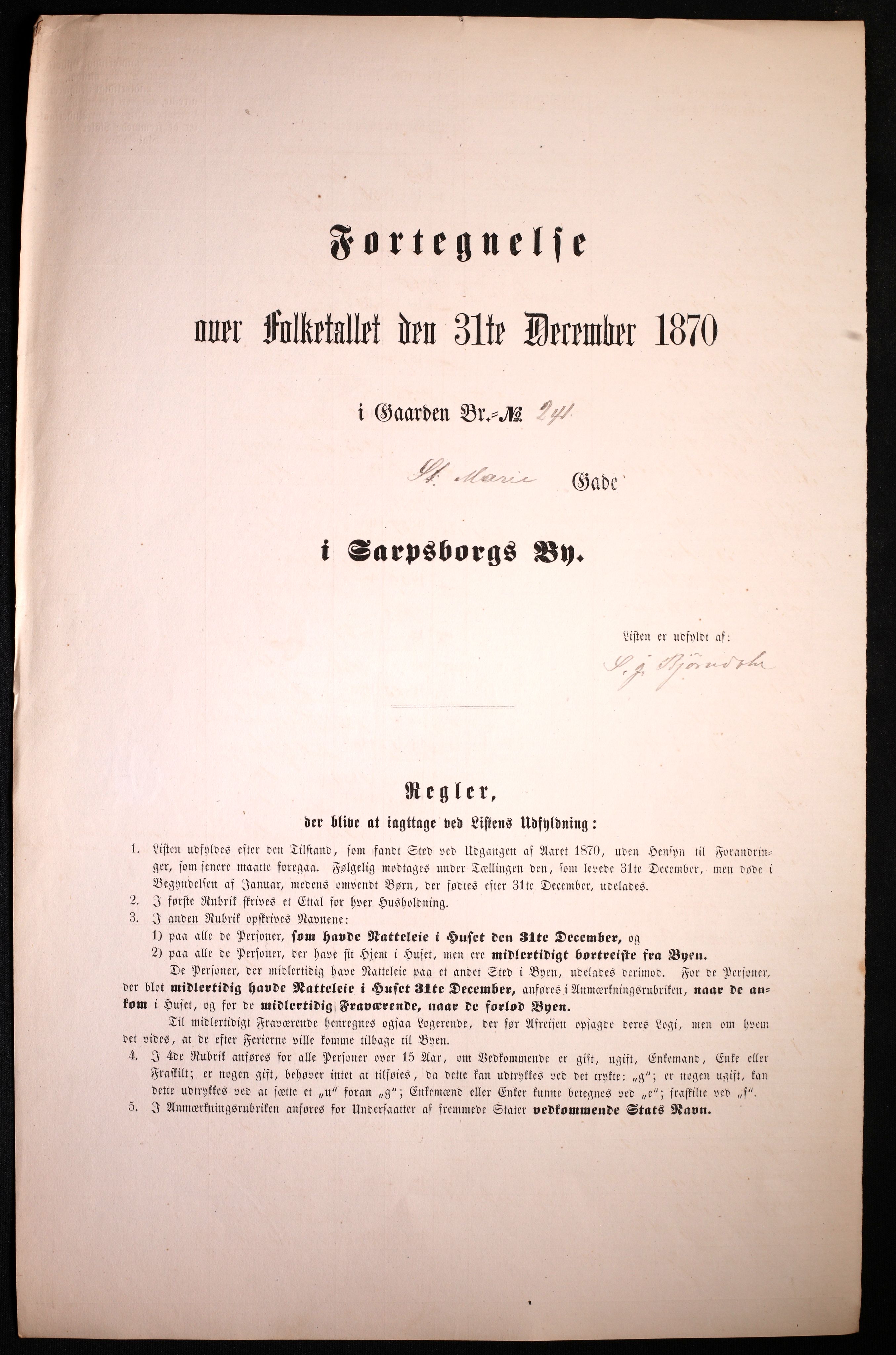 RA, Folketelling 1870 for 0102 Sarpsborg kjøpstad, 1870, s. 131