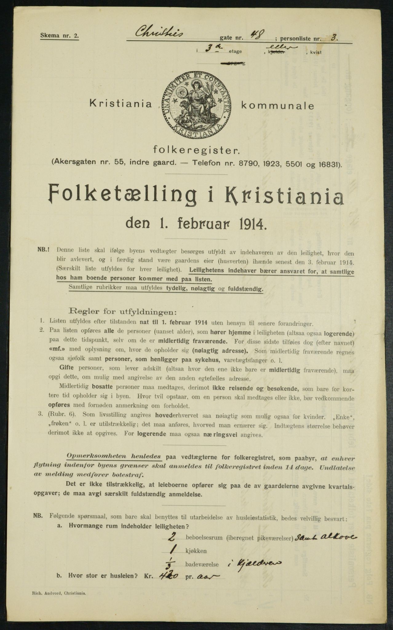 OBA, Kommunal folketelling 1.2.1914 for Kristiania, 1914, s. 12861