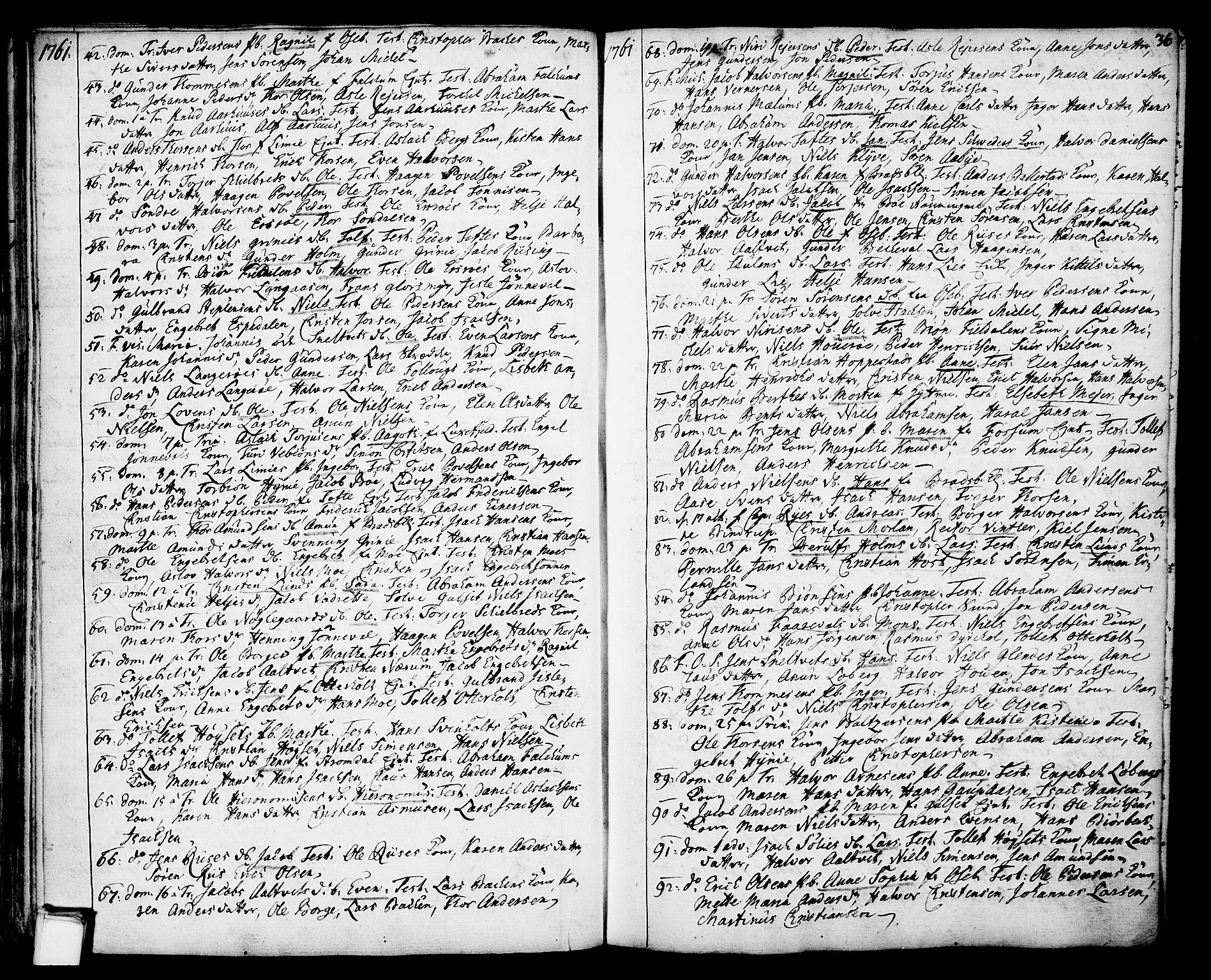 Gjerpen kirkebøker, SAKO/A-265/F/Fa/L0002: Ministerialbok nr. I 2, 1747-1795, s. 36