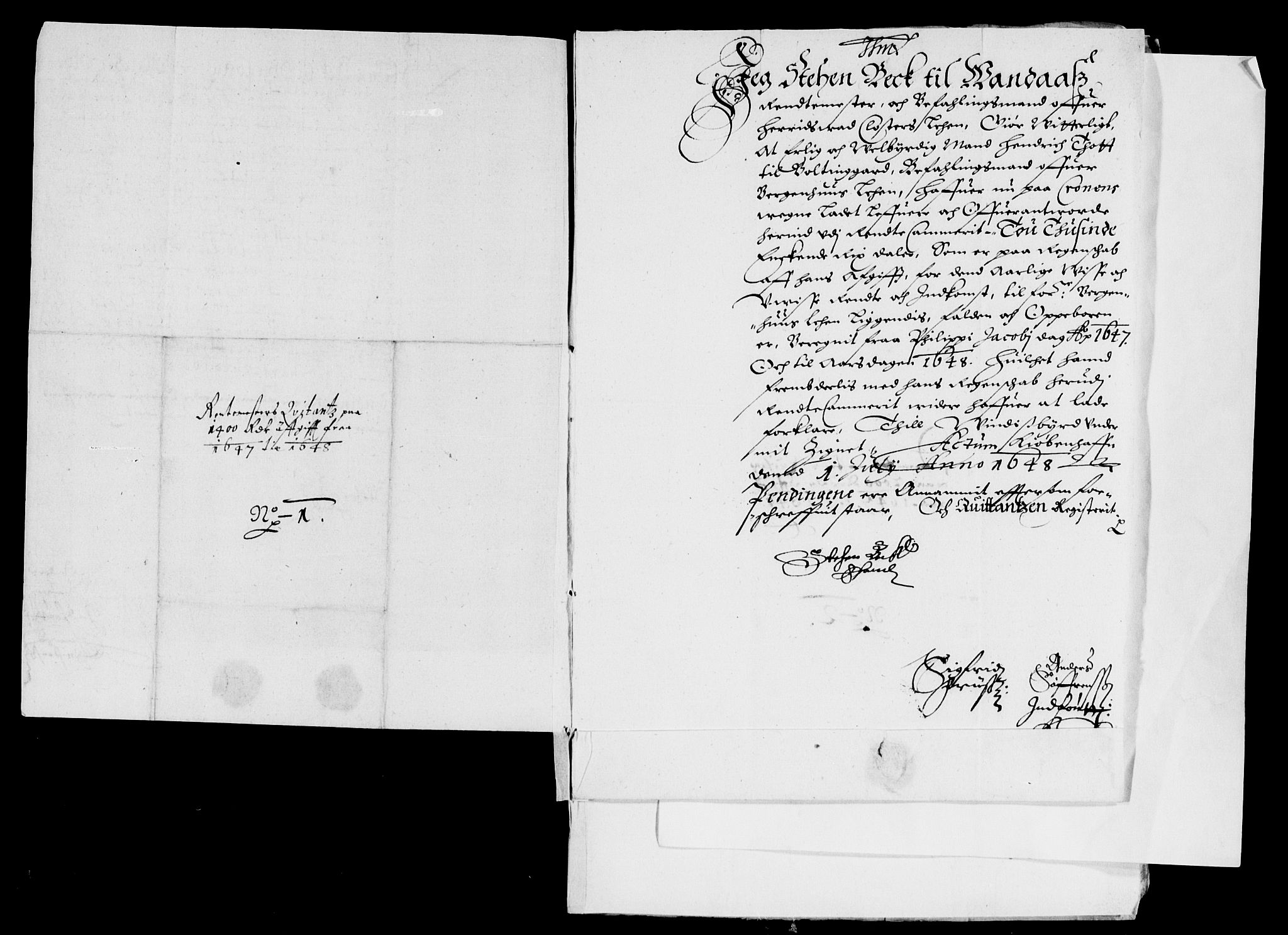 Rentekammeret inntil 1814, Reviderte regnskaper, Lensregnskaper, AV/RA-EA-5023/R/Rb/Rbt/L0108: Bergenhus len, 1641-1648