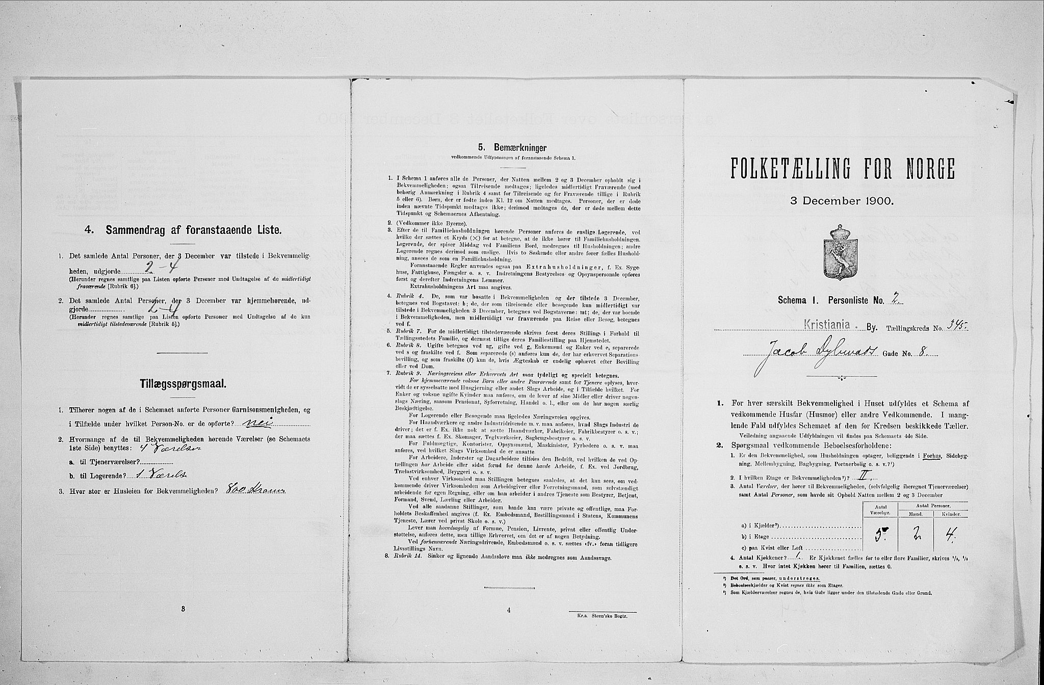 SAO, Folketelling 1900 for 0301 Kristiania kjøpstad, 1900, s. 42618