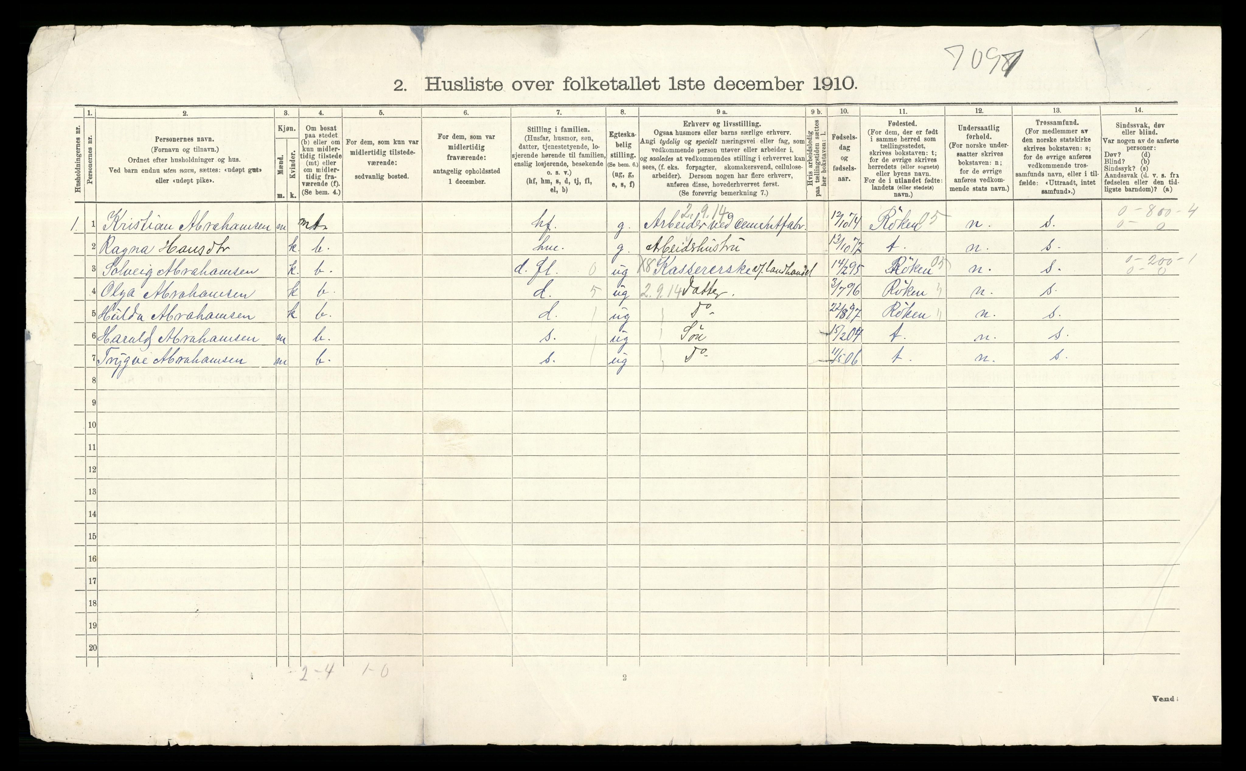 RA, Folketelling 1910 for 0628 Hurum herred, 1910, s. 37