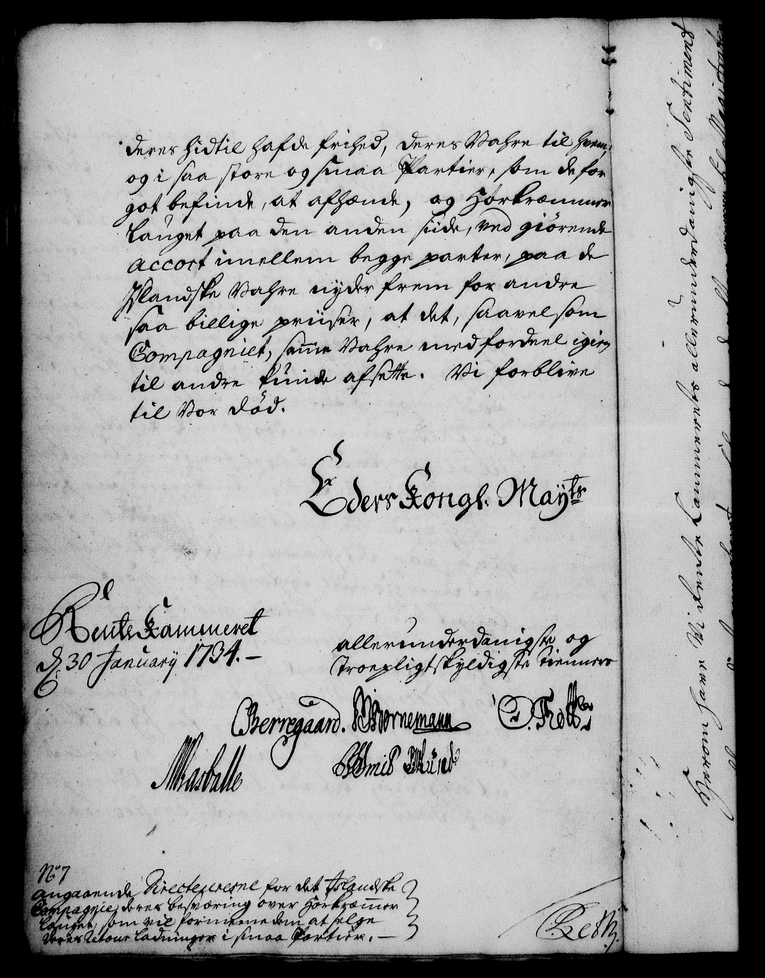 Rentekammeret, Kammerkanselliet, RA/EA-3111/G/Gf/Gfa/L0017: Norsk relasjons- og resolusjonsprotokoll (merket RK 52.17), 1734, s. 91
