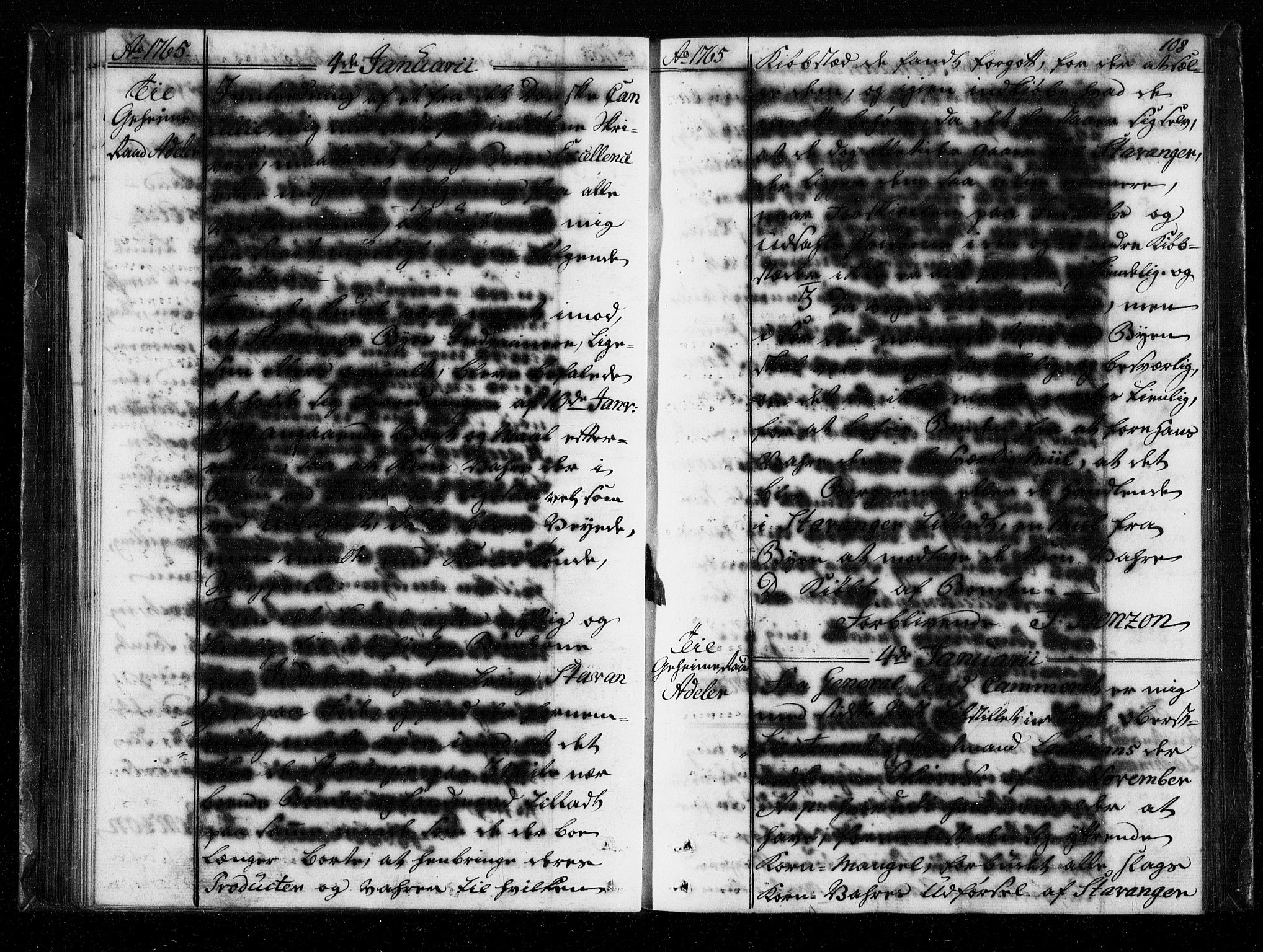 Stattholderembetet 1572-1771, AV/RA-EA-2870/Bf/L0004: Stattholderprotokoll (allmenn kopibok), 1764-1765, s. 107b-108a