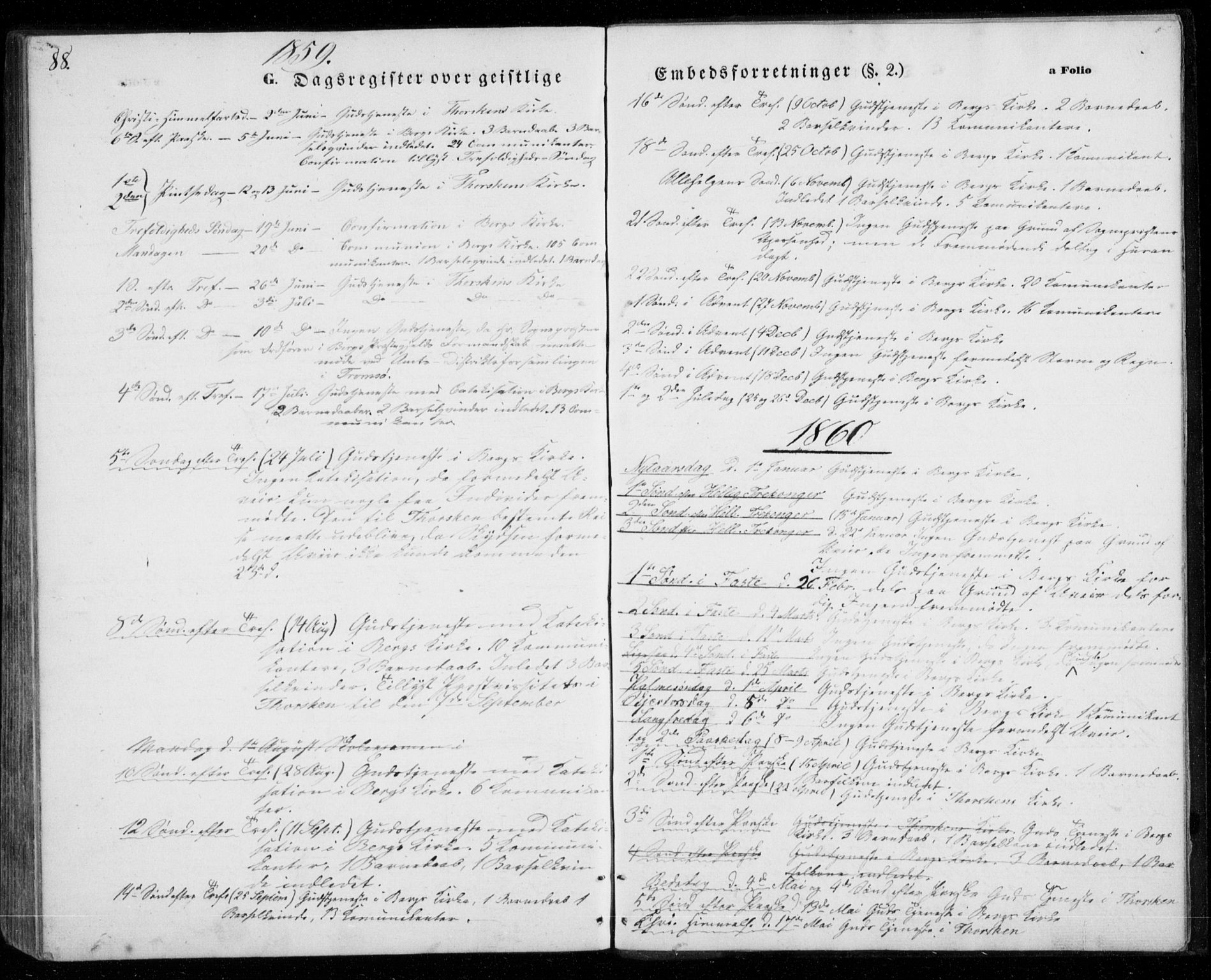 Berg sokneprestkontor, SATØ/S-1318/G/Ga/Gab/L0002klokker: Klokkerbok nr. 2, 1851-1874, s. 88