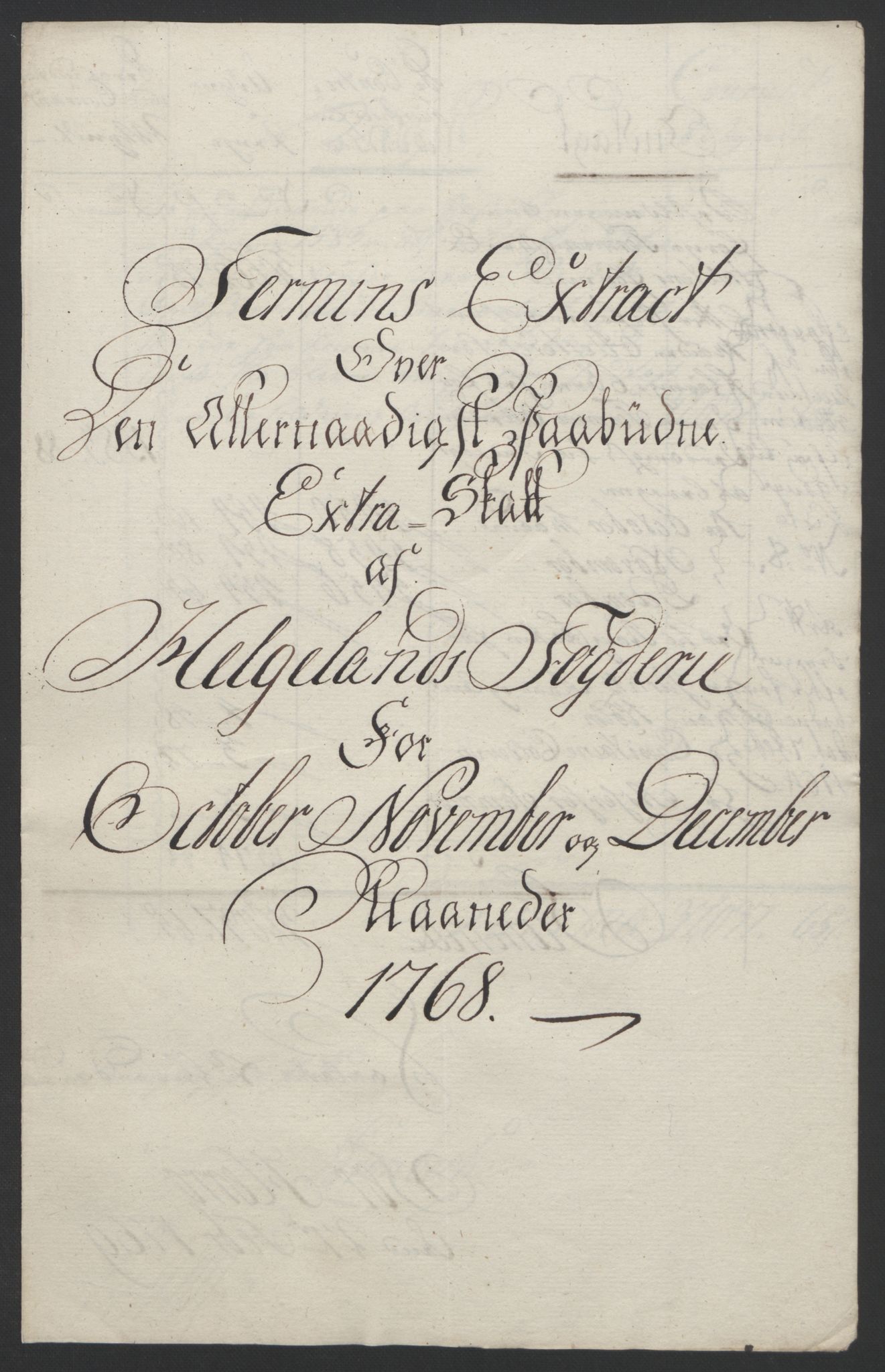 Rentekammeret inntil 1814, Reviderte regnskaper, Fogderegnskap, AV/RA-EA-4092/R65/L4573: Ekstraskatten Helgeland, 1762-1772, s. 195