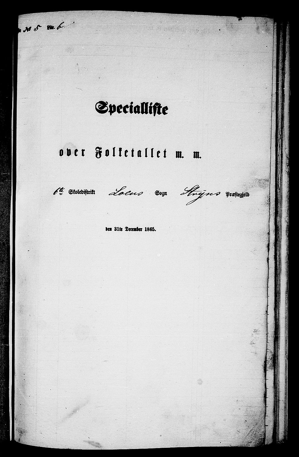 RA, Folketelling 1865 for 1448P Stryn prestegjeld, 1865, s. 81