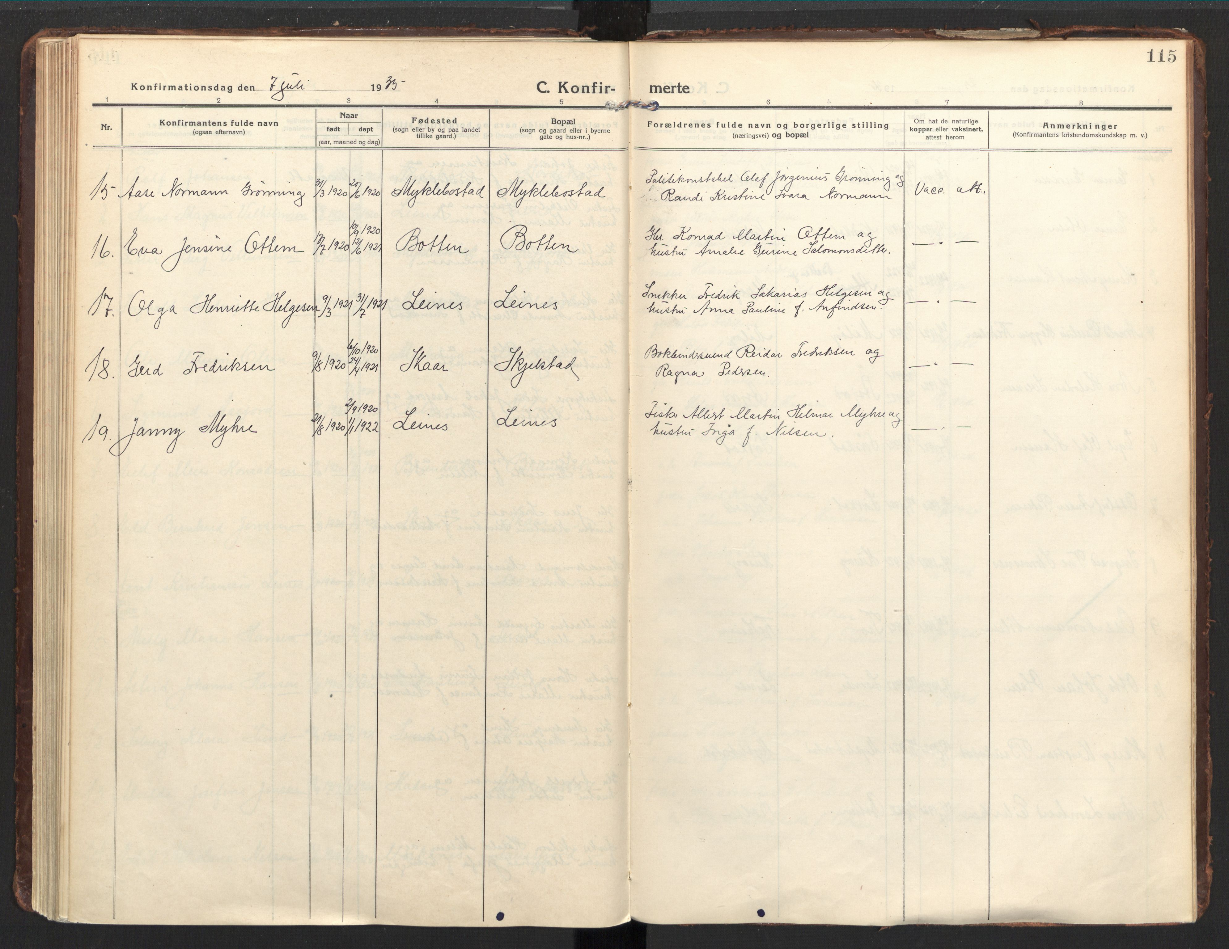 Ministerialprotokoller, klokkerbøker og fødselsregistre - Nordland, AV/SAT-A-1459/857/L0824: Ministerialbok nr. 857A04, 1917-1943, s. 115