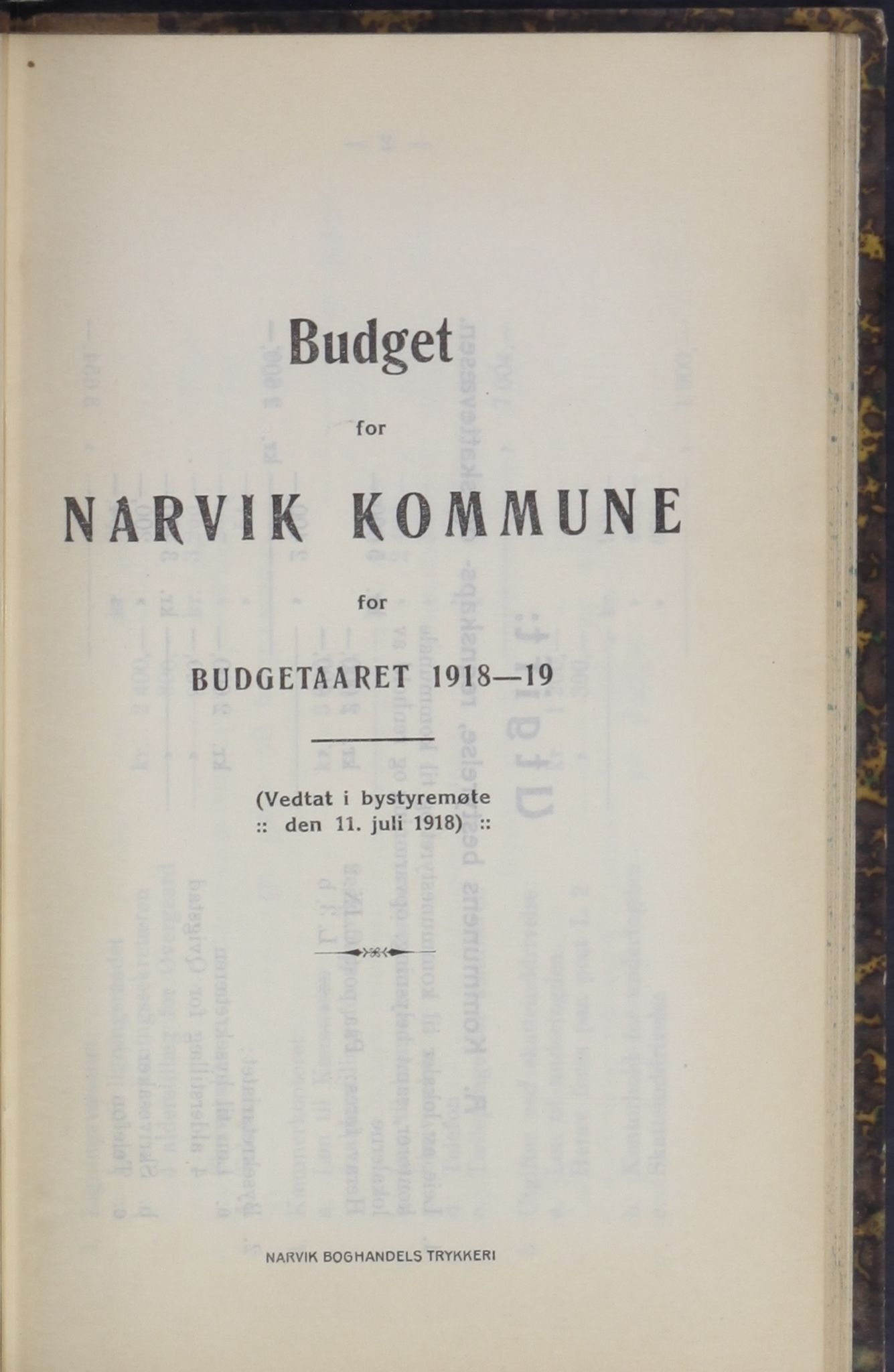 Narvik kommune. Formannskap , AIN/K-18050.150/A/Ab/L0008: Møtebok, 1918