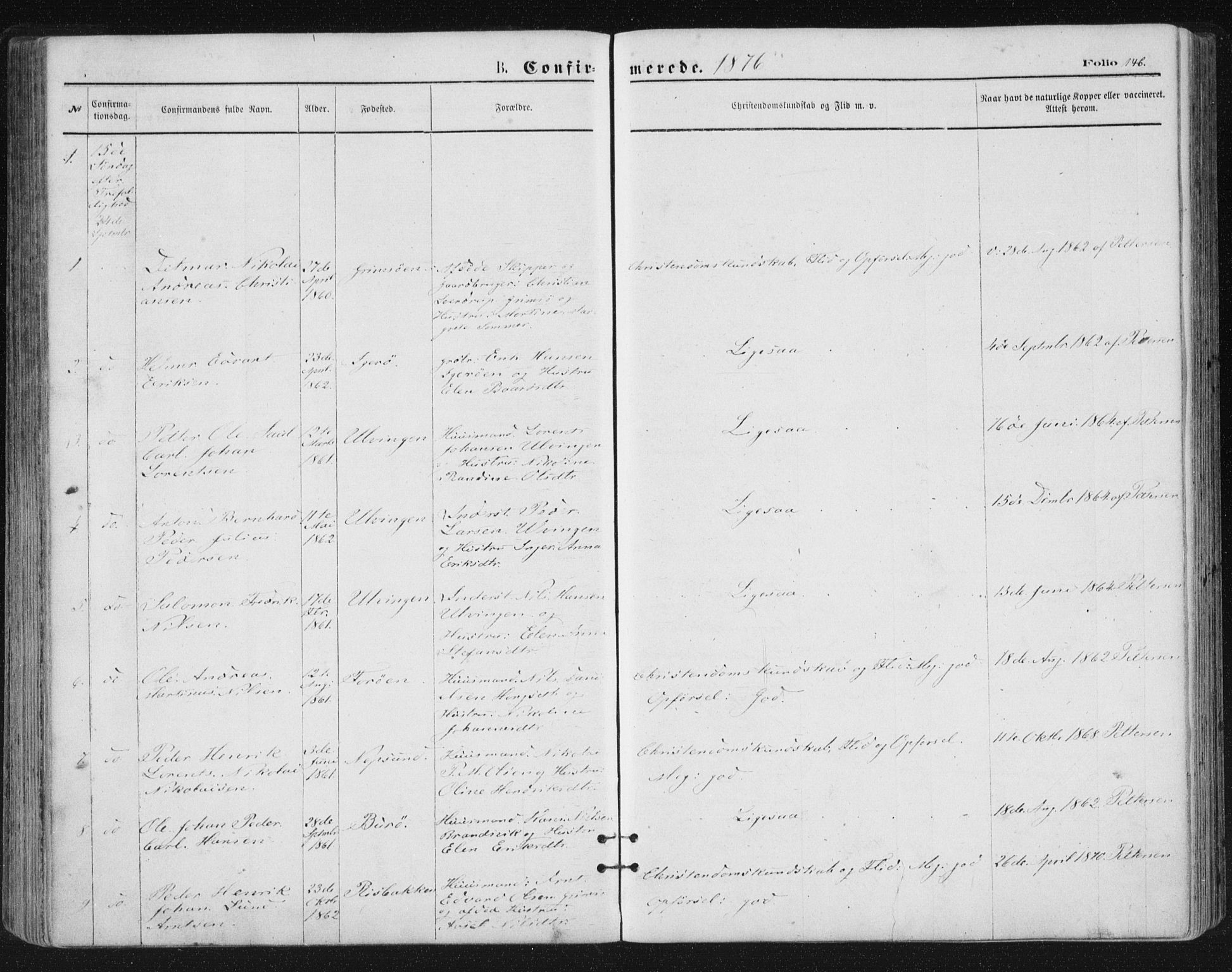 Ministerialprotokoller, klokkerbøker og fødselsregistre - Nordland, SAT/A-1459/816/L0241: Ministerialbok nr. 816A07, 1870-1885, s. 146