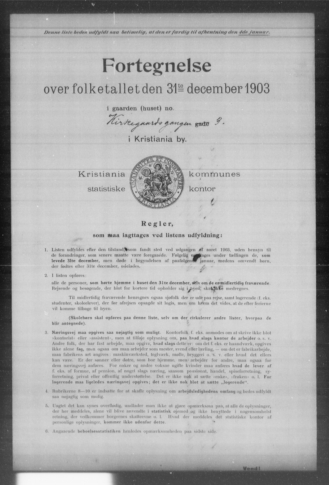 OBA, Kommunal folketelling 31.12.1903 for Kristiania kjøpstad, 1903, s. 9864