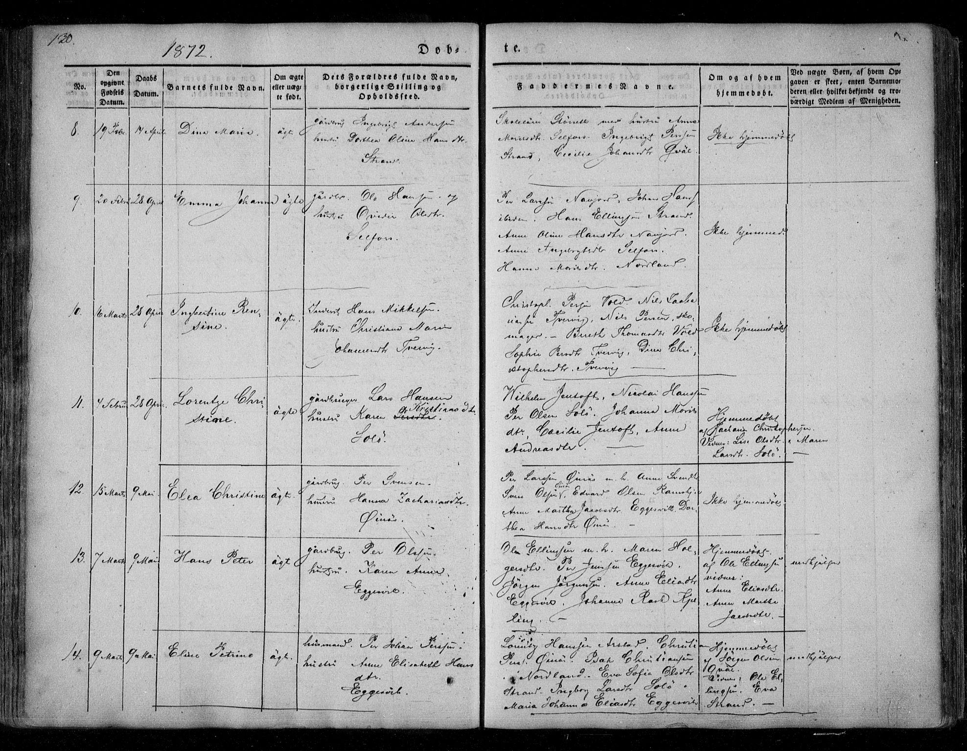 Ministerialprotokoller, klokkerbøker og fødselsregistre - Nordland, AV/SAT-A-1459/846/L0644: Ministerialbok nr. 846A02, 1837-1872, s. 130